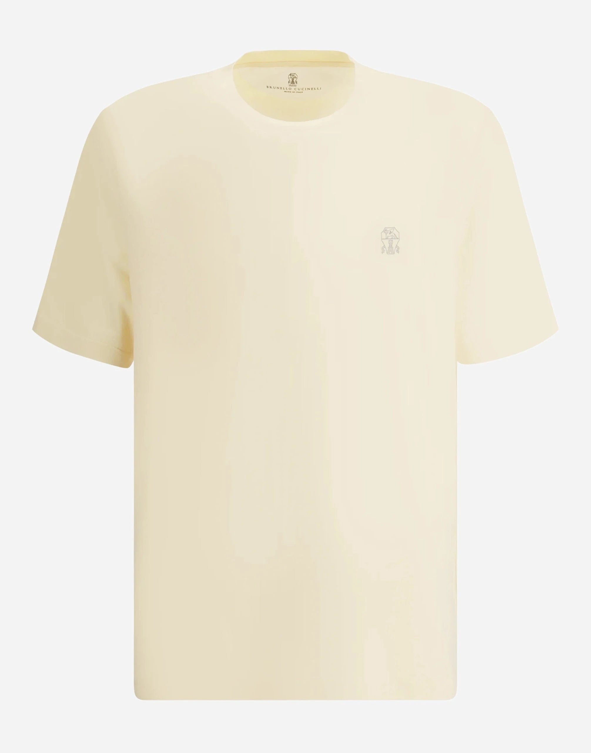 Brunello Cucinelli Cotton Logo Crewneck T-Shirt