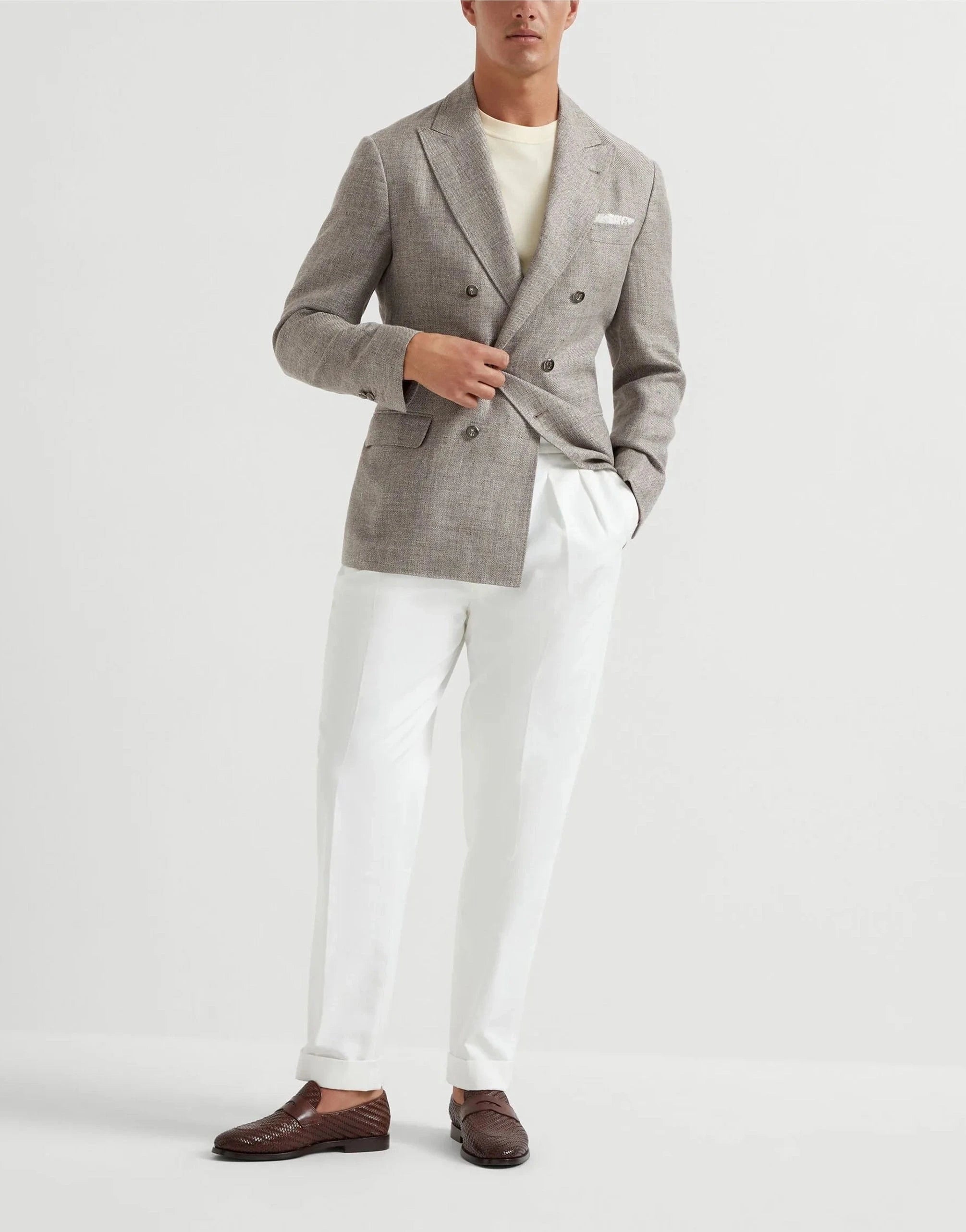 Brunello Cucinelli Cotton Logo Crewneck T-Shirt