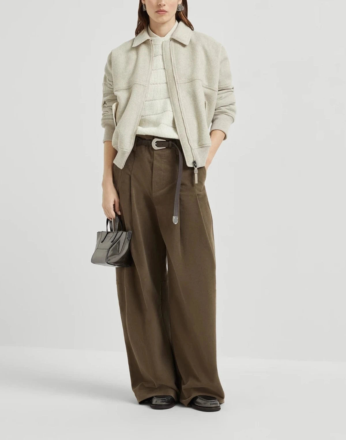 Brunello Cucinelli Dazzling Striped Ribbed Sweater