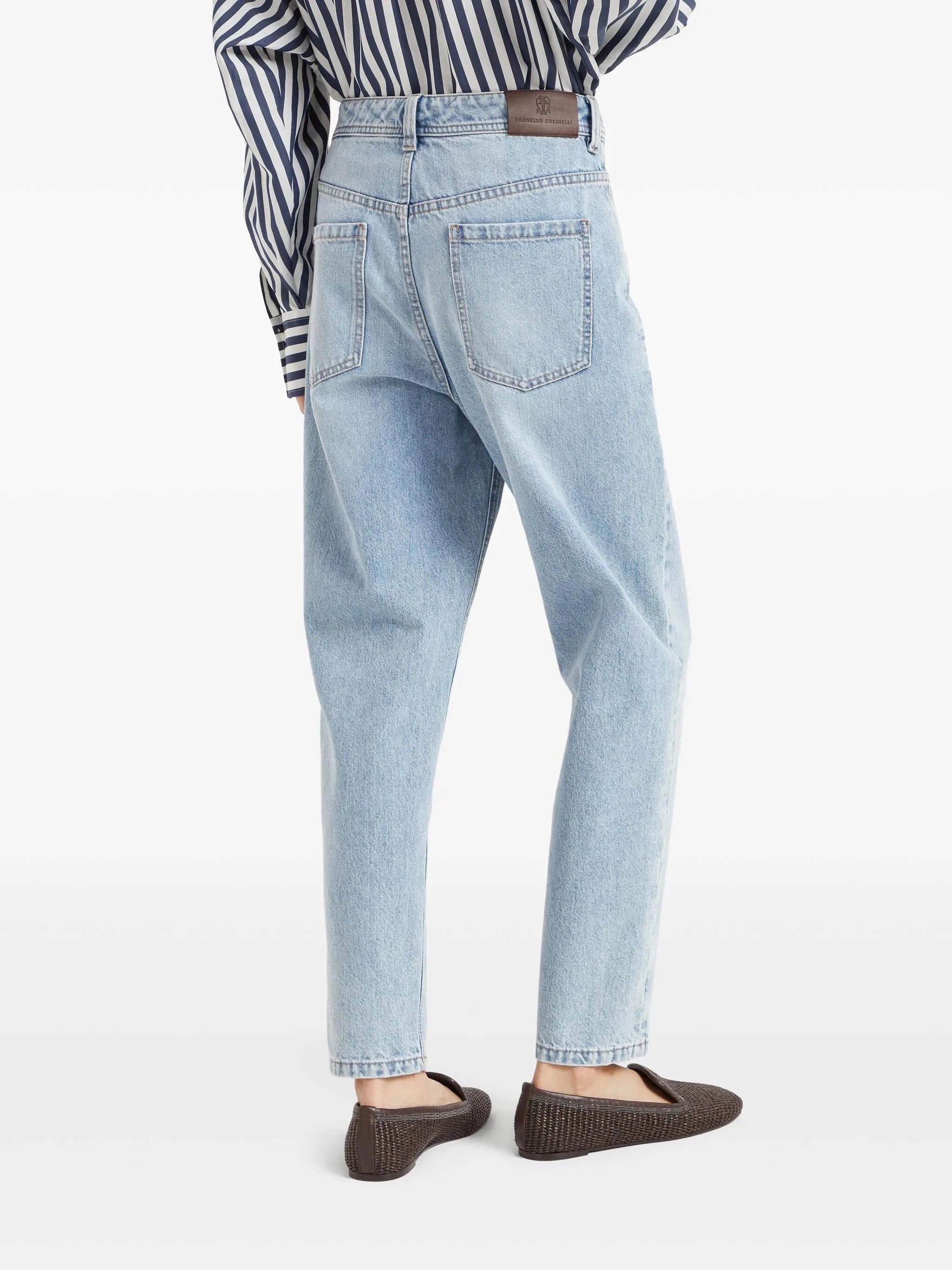 Brunello Cucinelli Denim Baggy Tapered Jeans