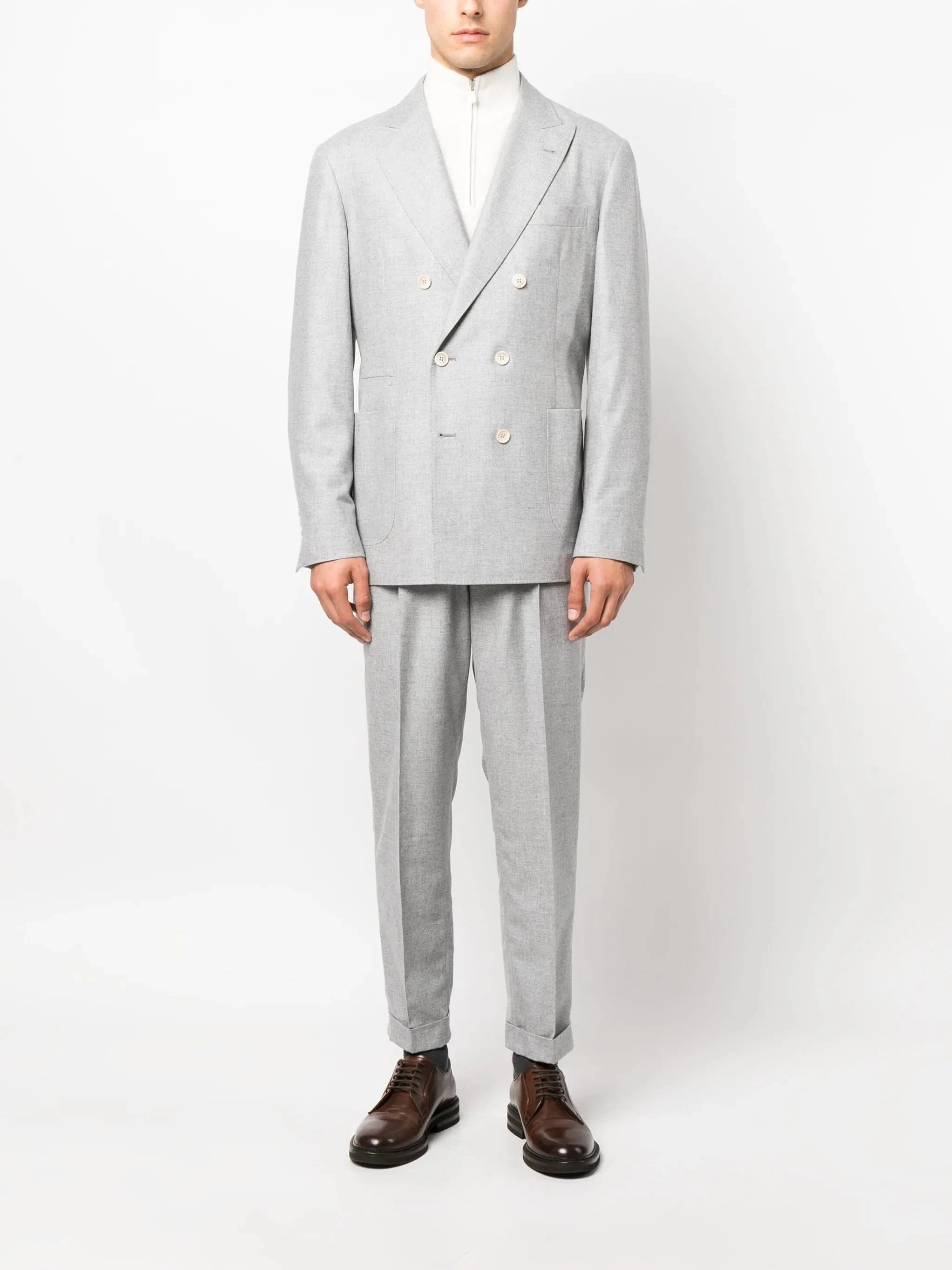 Brunello Cucinelli Double-Breasted Wool Blazer