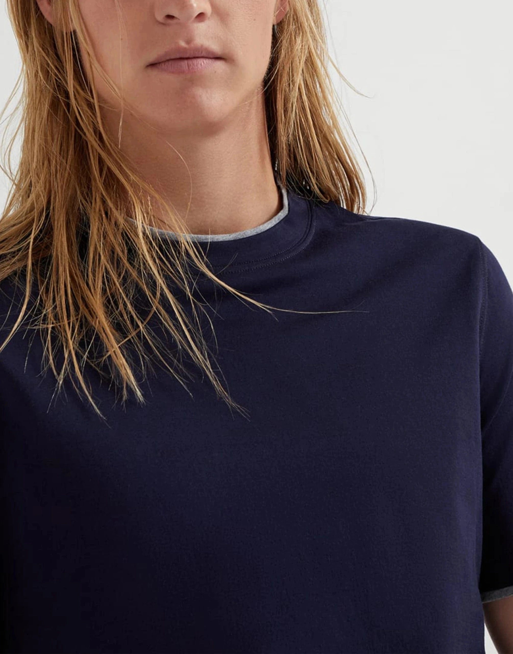 Brunello Cucinelli Faux-Layered Cotton T-Shirt