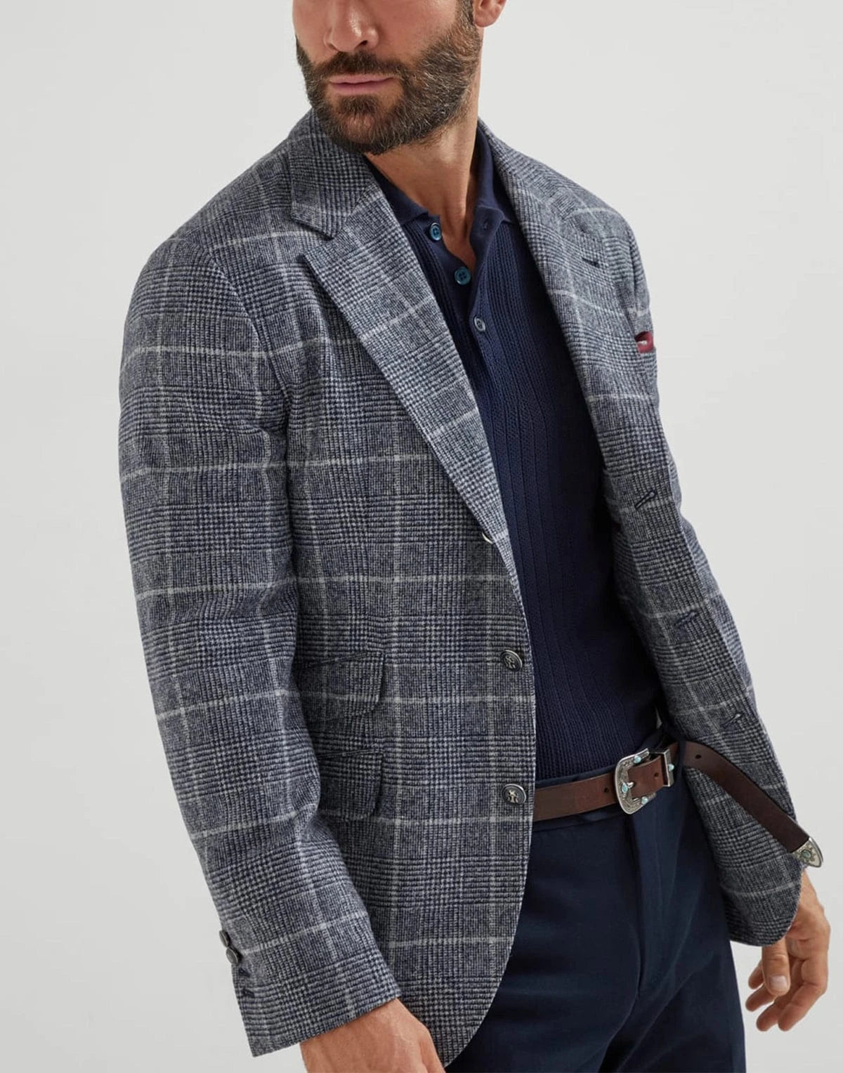 Brunello Cucinelli Honeycomb Stitch Polo Shirt