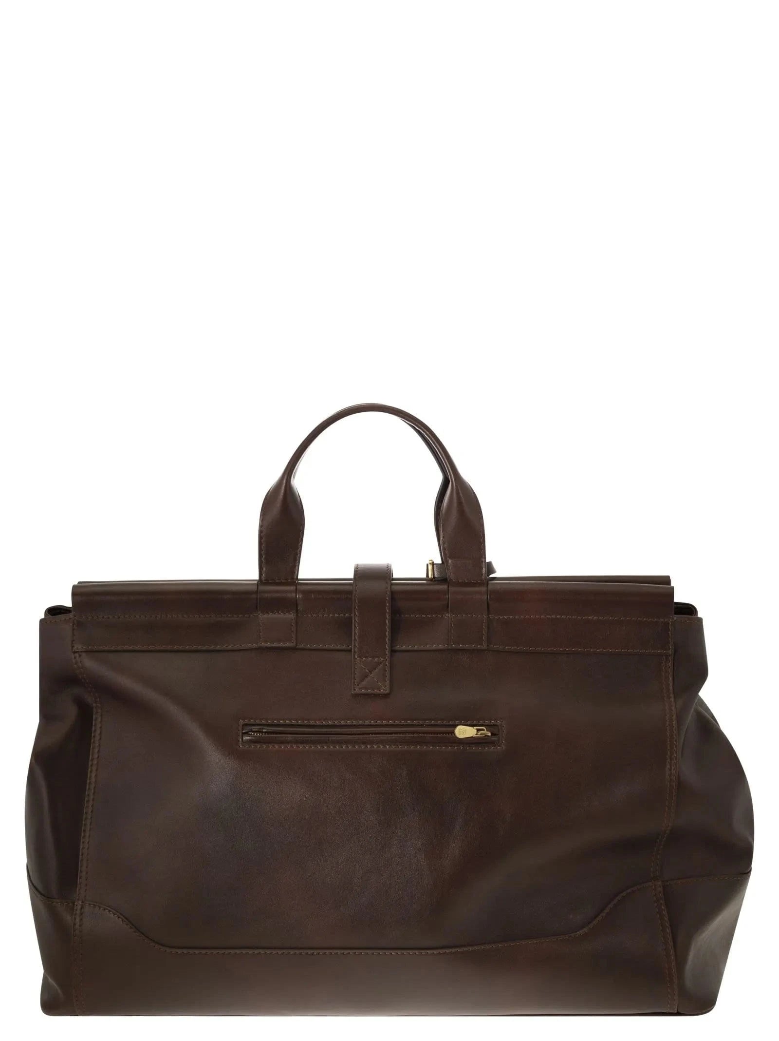 Brunello Cucinelli Logo-Stamp Top Handle Holdall