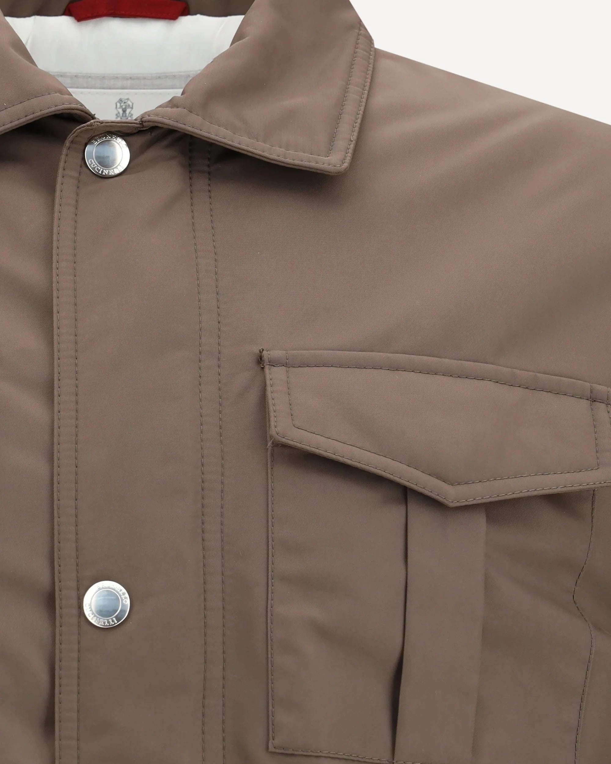 Brunello Cucinelli Satin Techno Bomber Jacket