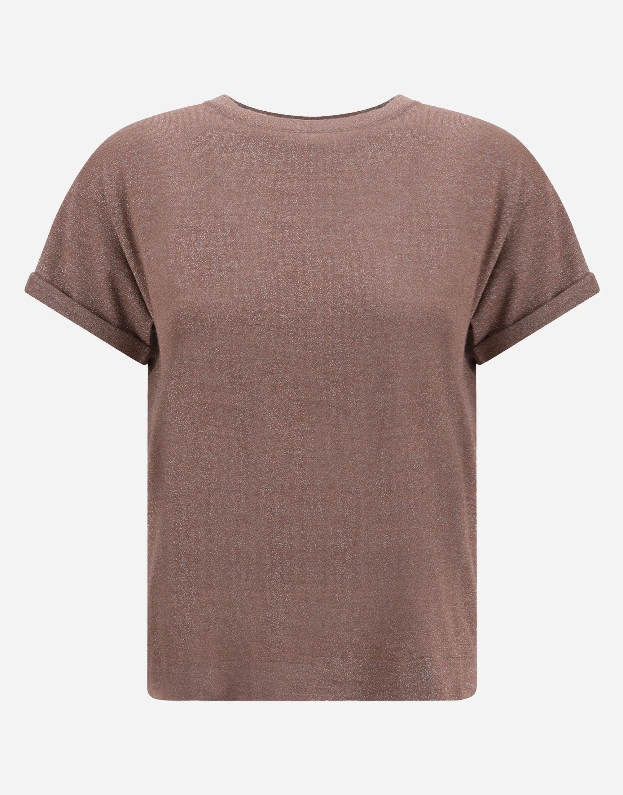 Brunello Cucinelli Sparkling Cashmere-Silk Blend Knit T-Shirt