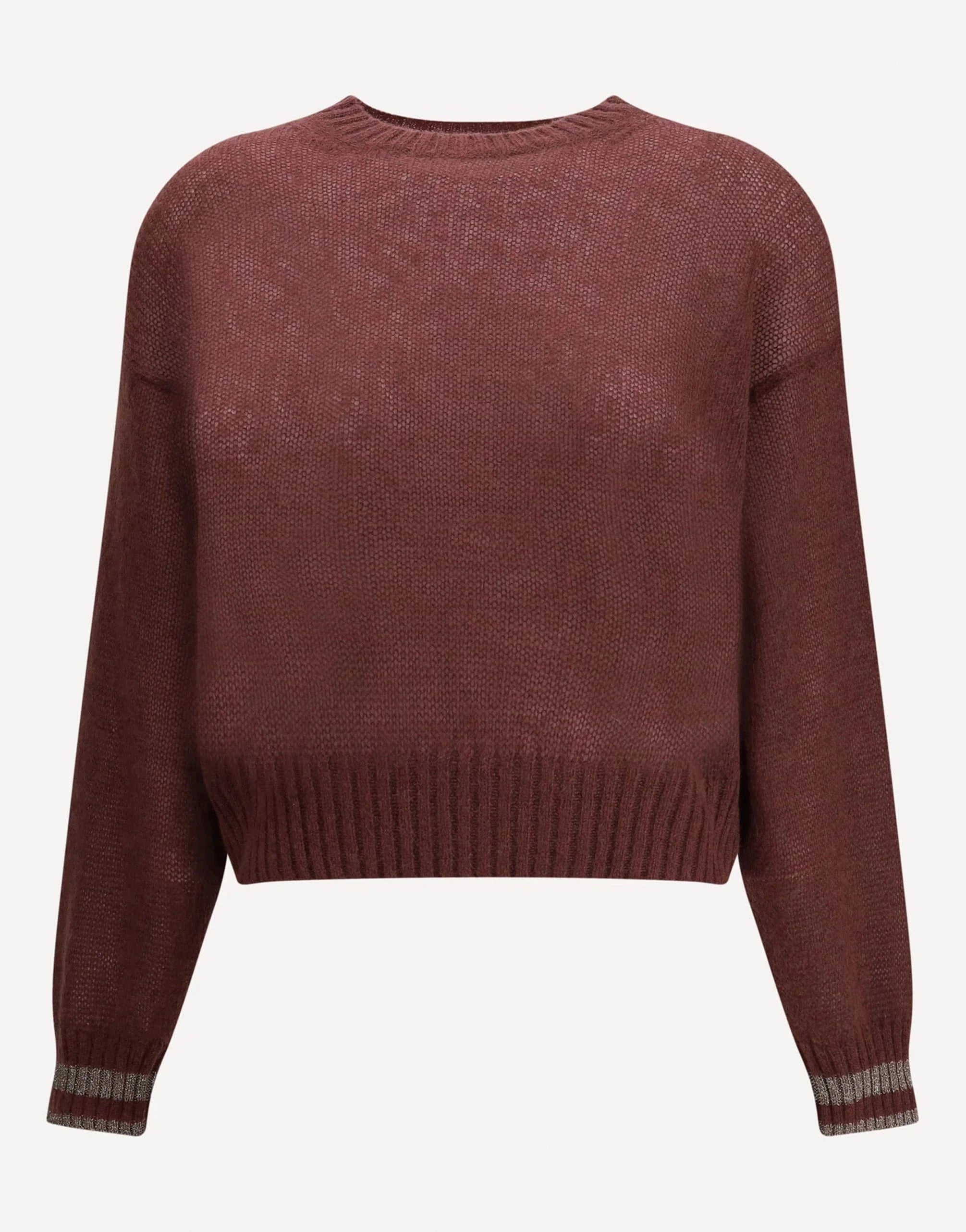 Brunello Cucinelli Sparkling Striped Cuffs Sweater