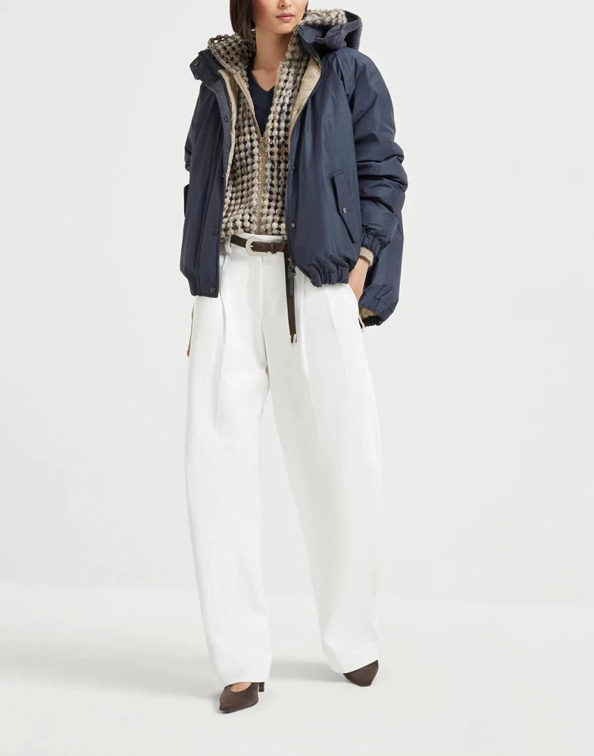 Brunello Cucinelli Techno Cotton Water-Resistant Taffeta Jacket
