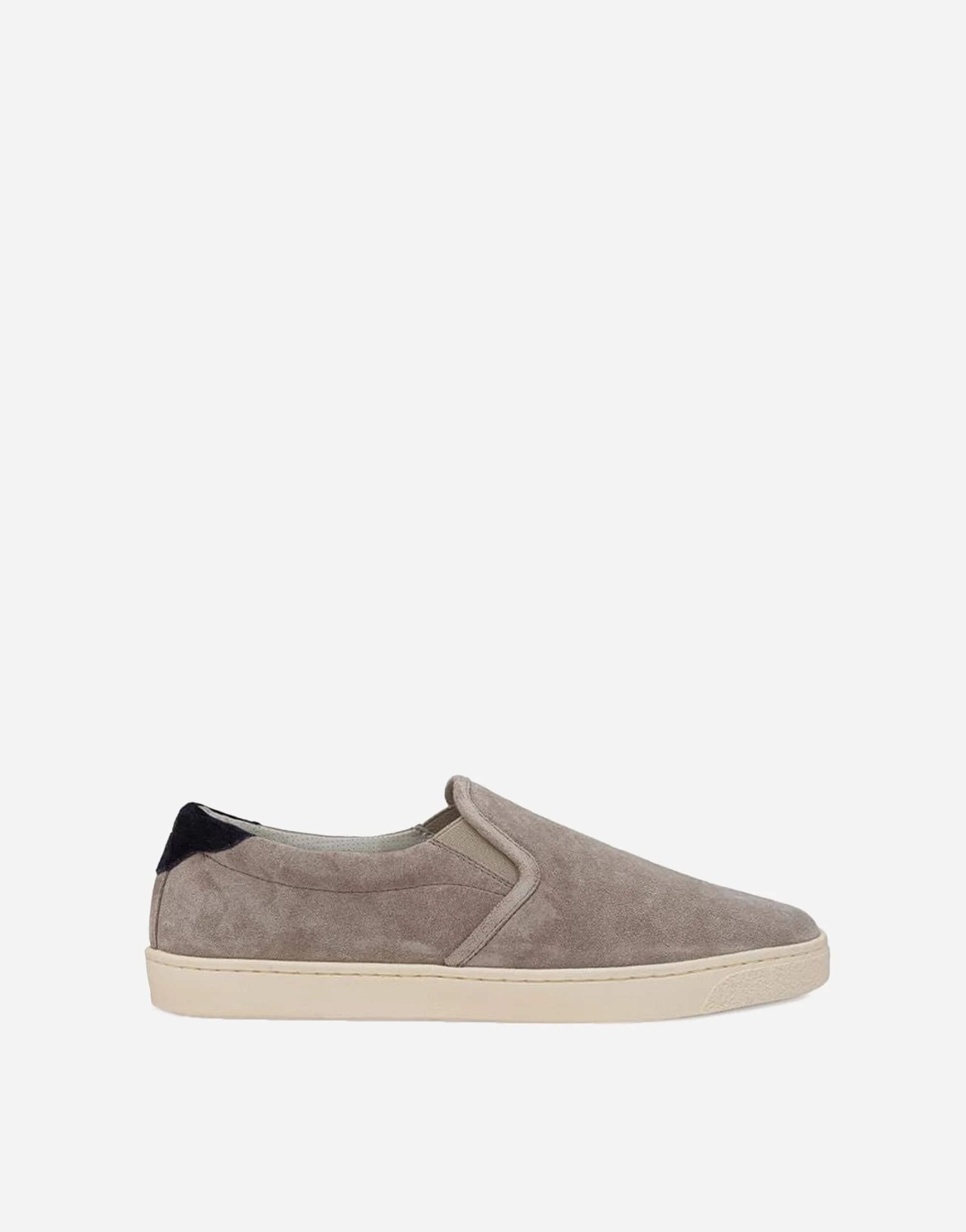 Brunello Cucinelli Tortora Suede Slip-On Sneakers
