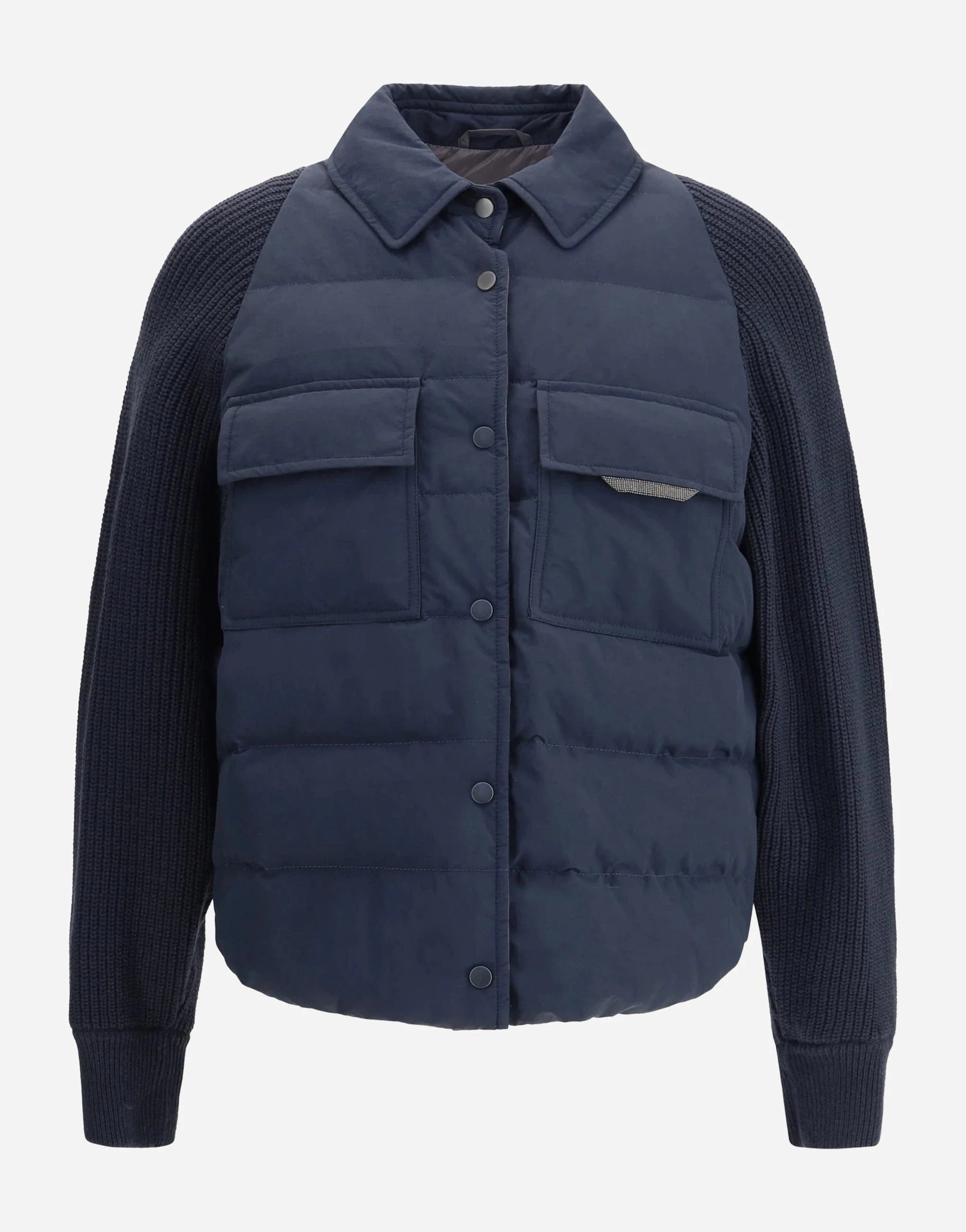 Brunello Cucinelli Water-Resistant Techno Knit Down Jacket
