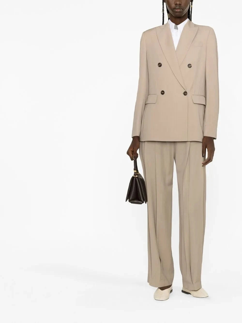 Brunello Cucinelli Wool Blend Double-Breasted Blazer Jacket