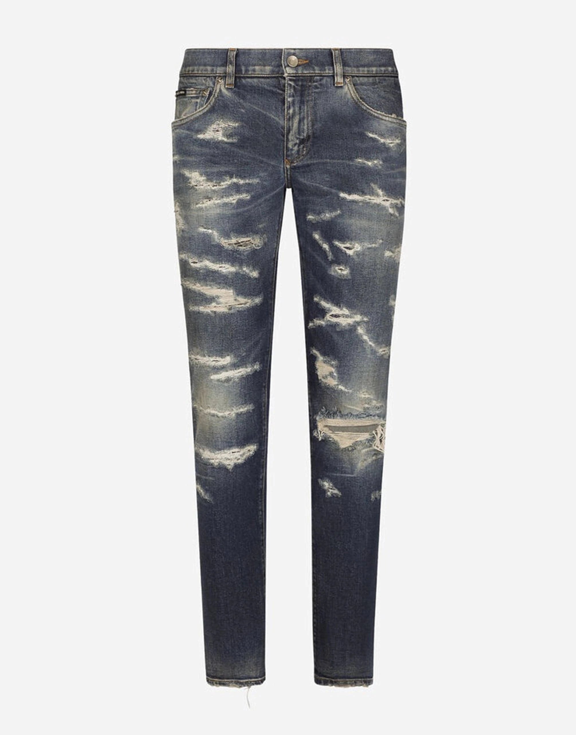 Dolce 
Gabbana Abrasion Details Skinny Stretch Denim Jeans