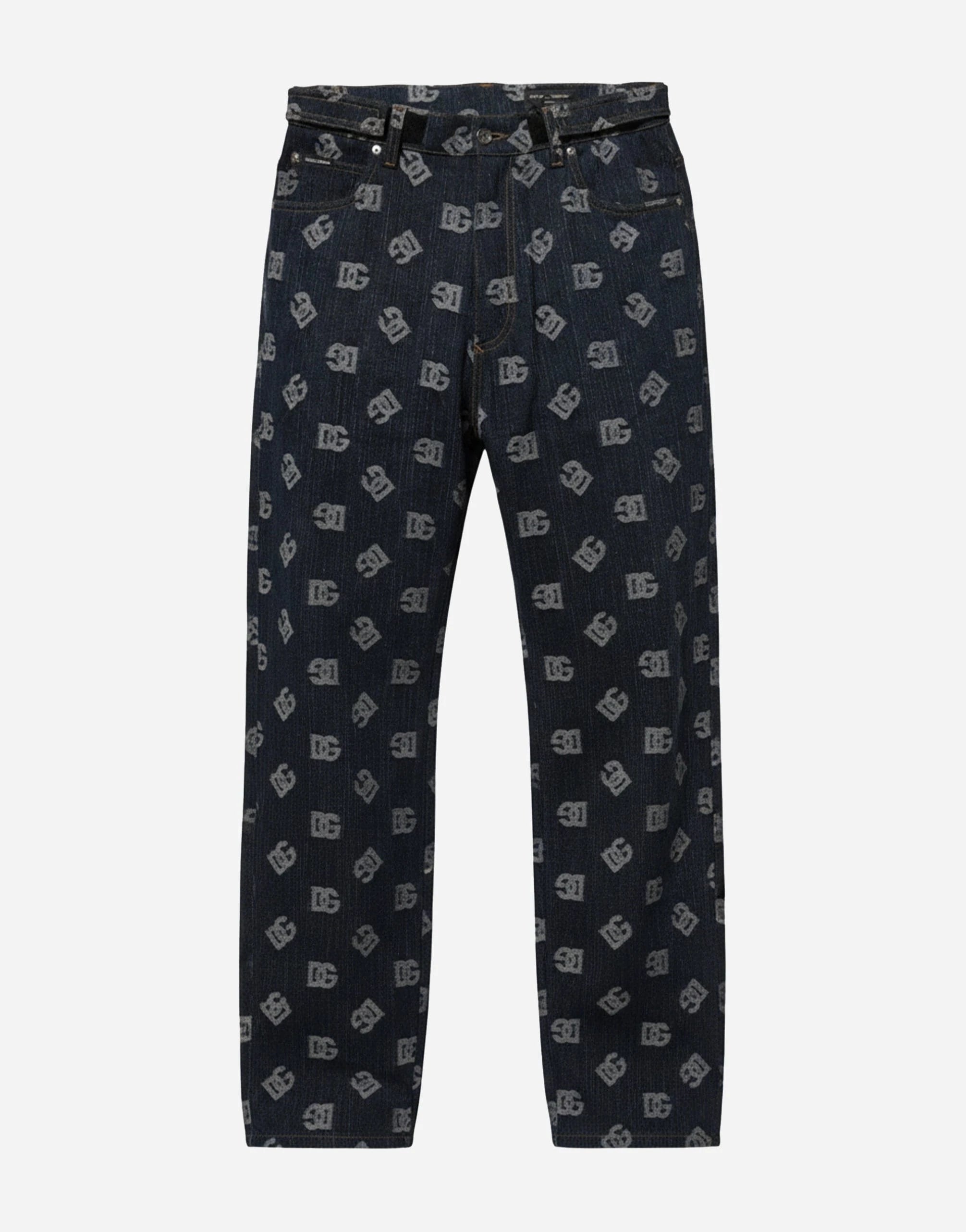 Dolce 
Gabbana All-Over Logo Denim Jeans