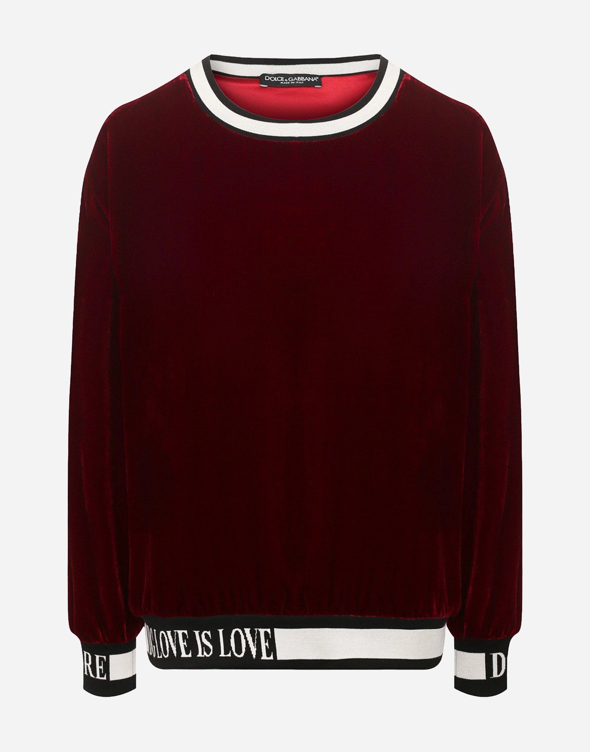 Dolce
Gabbana Amore Velvet Sweatshirt