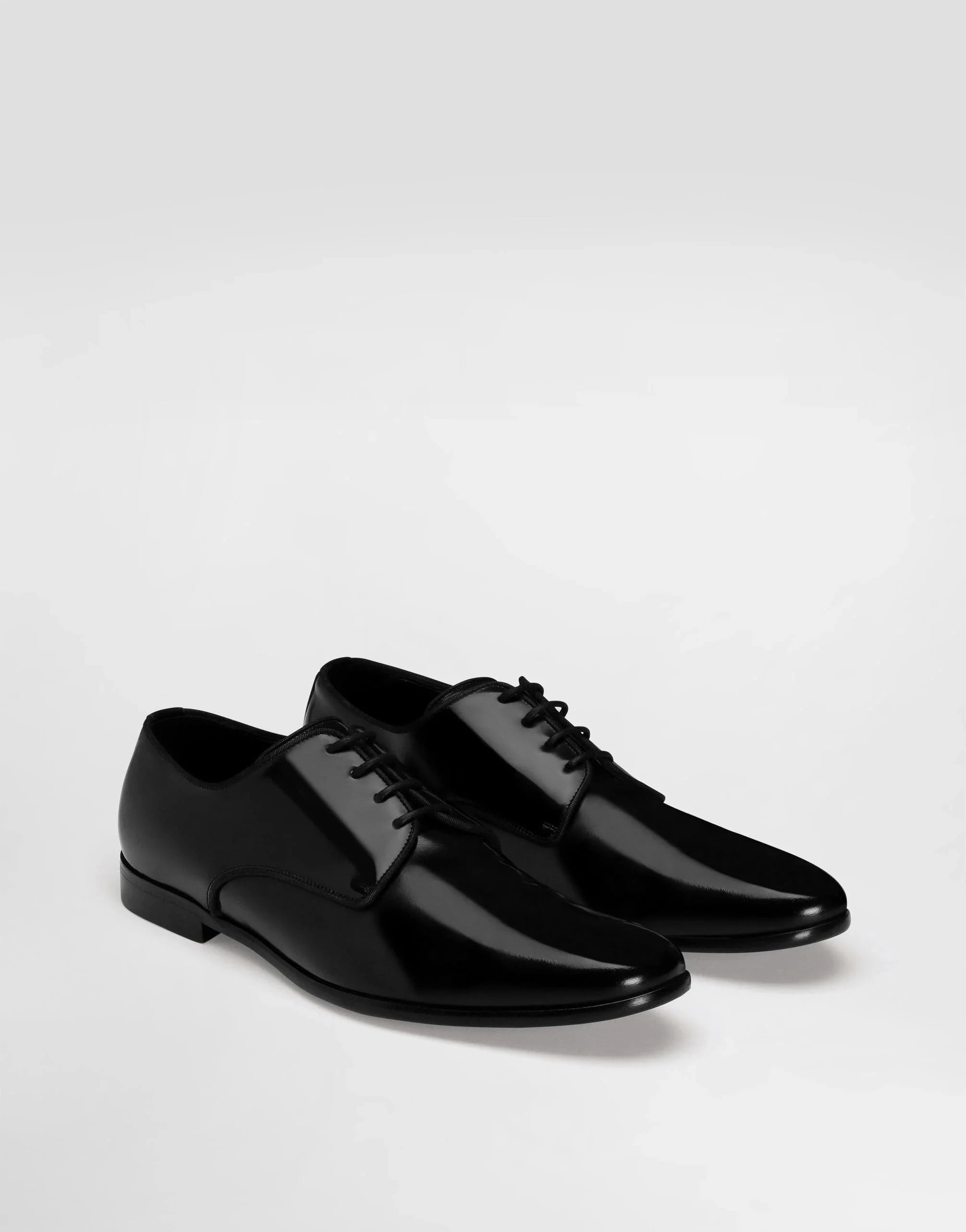Dolce
Gabbana Black Leather Derby Shoes