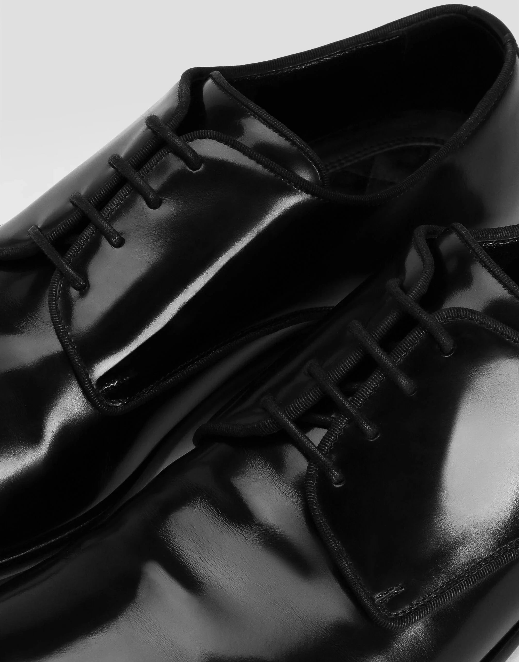 Dolce
Gabbana Black Leather Derby Shoes