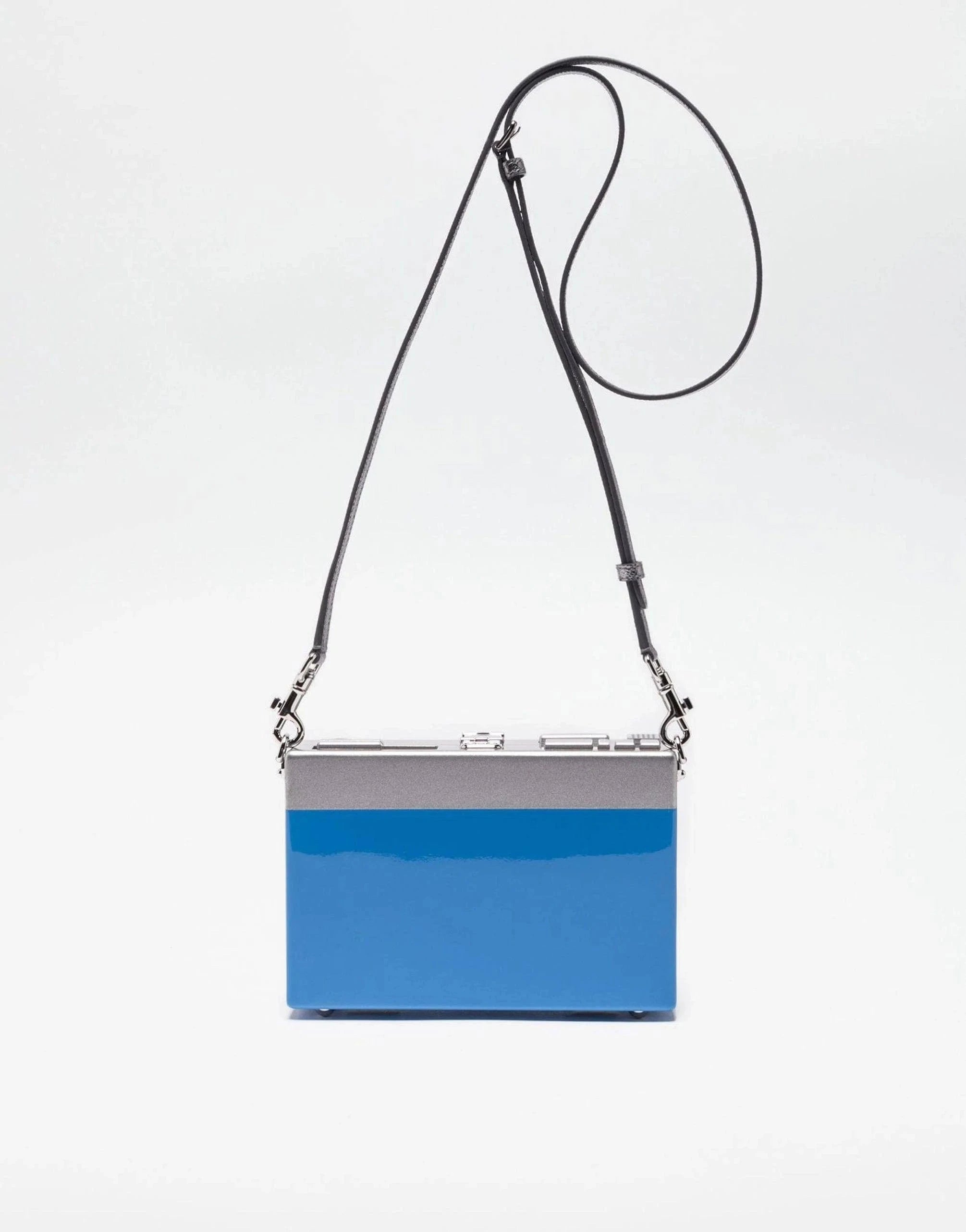 Dolce
Gabbana Box Walkman Wood Leather Clutch Bag