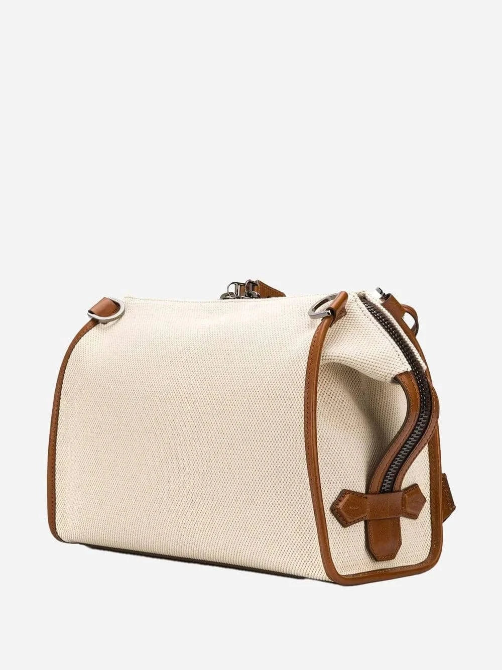 Dolce
Gabbana Canvas Leather Logo Shoulder Bag