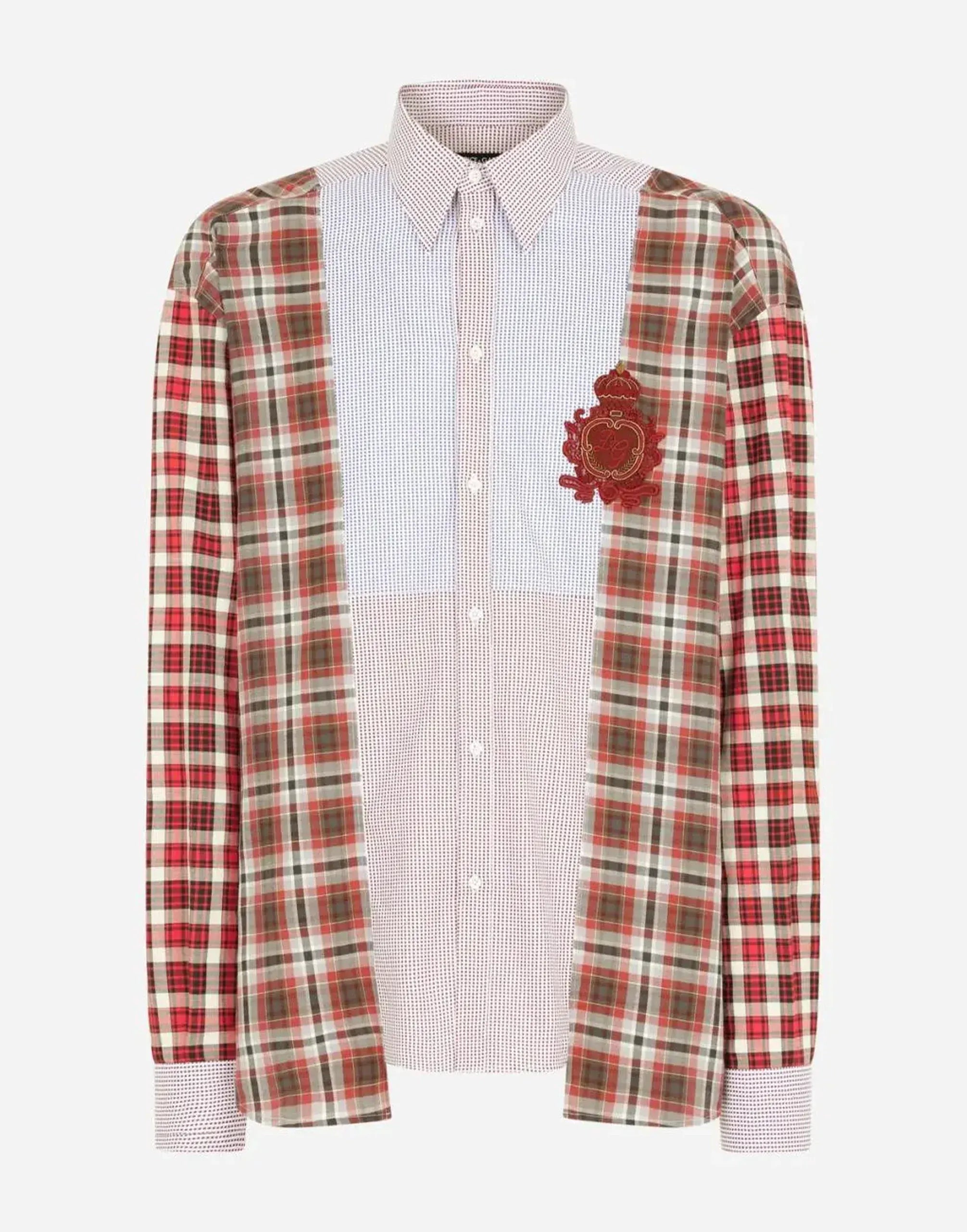 Dolce
Gabbana Checked Logo Cotton Shirt