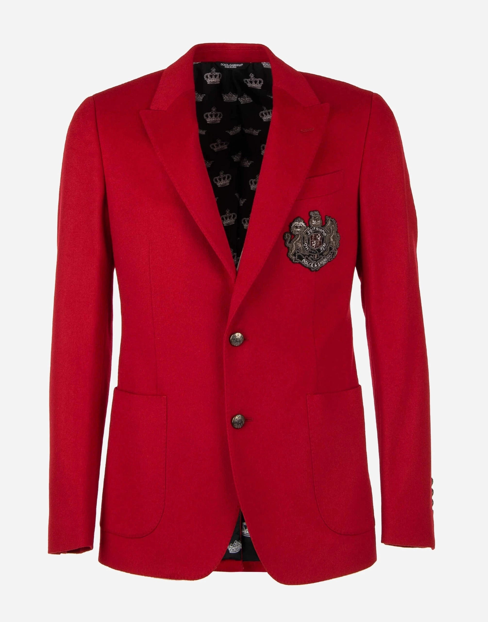 Dolce
Gabbana Coat of Arms Logo Cashmere Blazer
