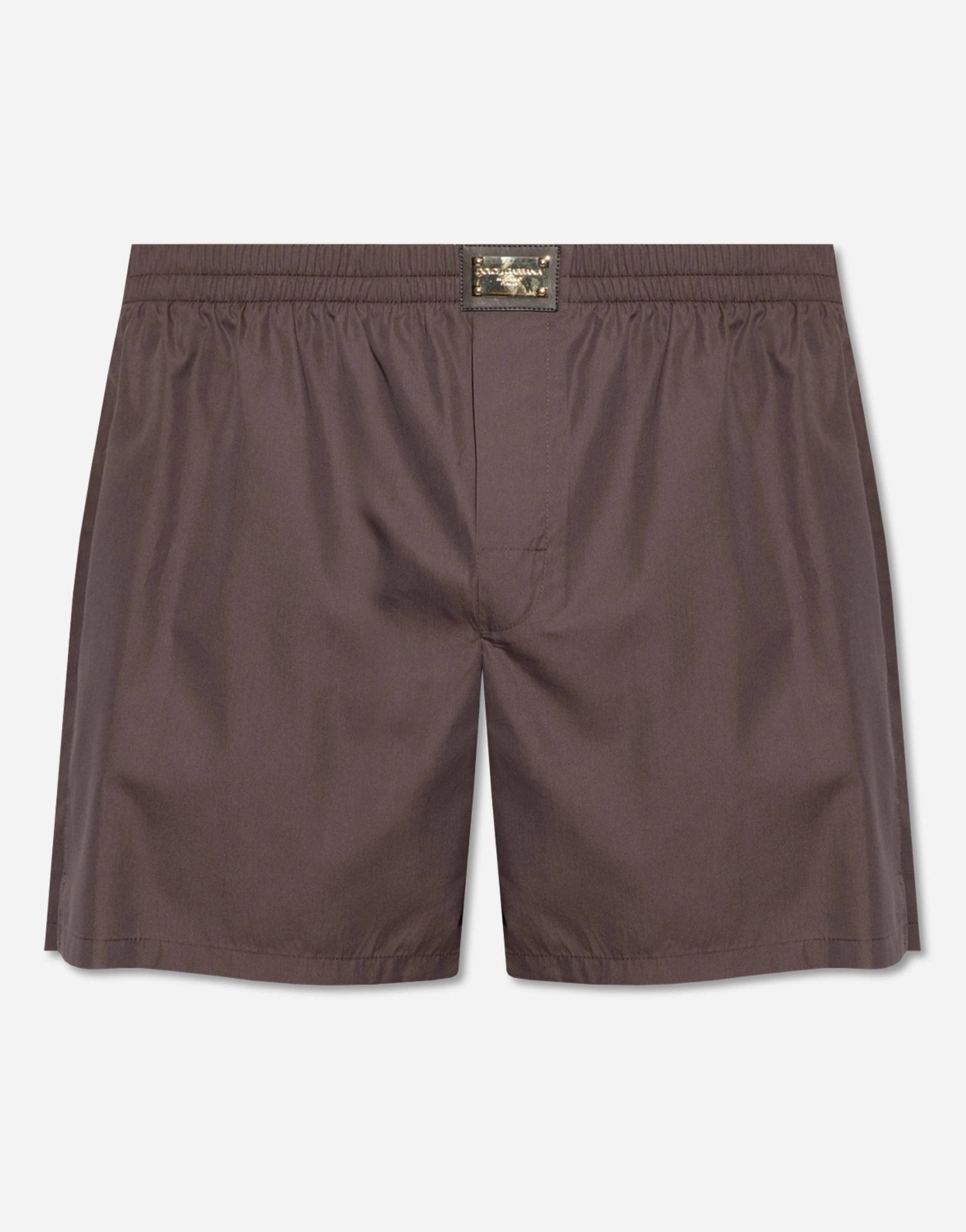 Dolce
Gabbana Cotton Logo Plaque Shorts