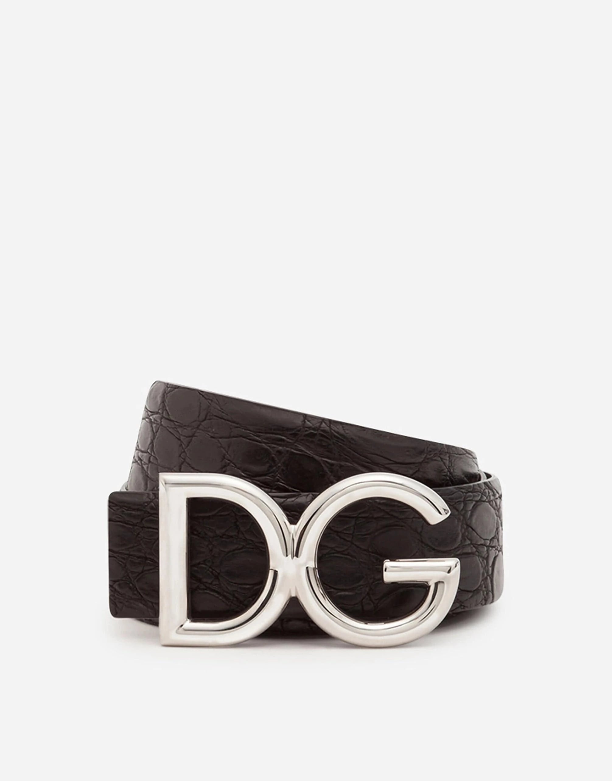 Dolce
Gabbana DG Logo Crocodile Belt