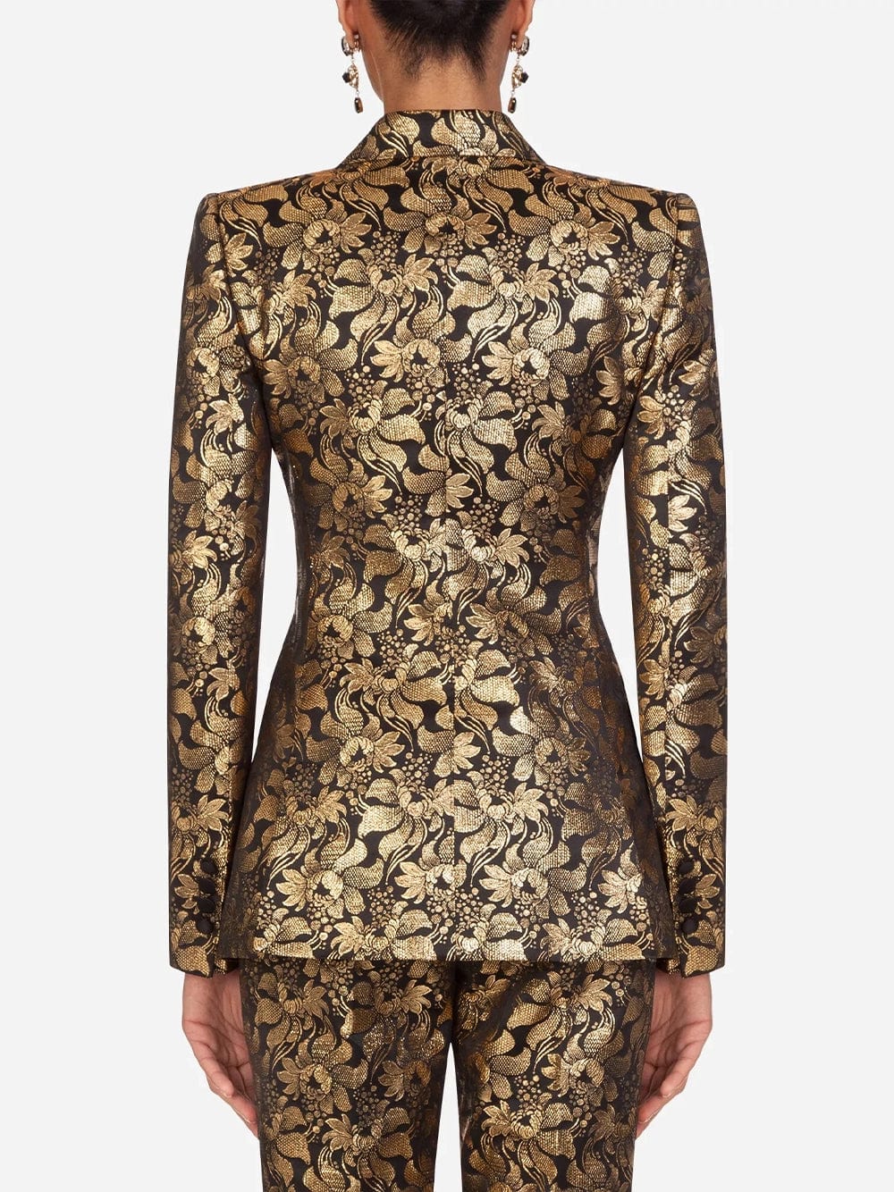 Dolce
Gabbana Double-Breasted Lamé Jacquard Jacket