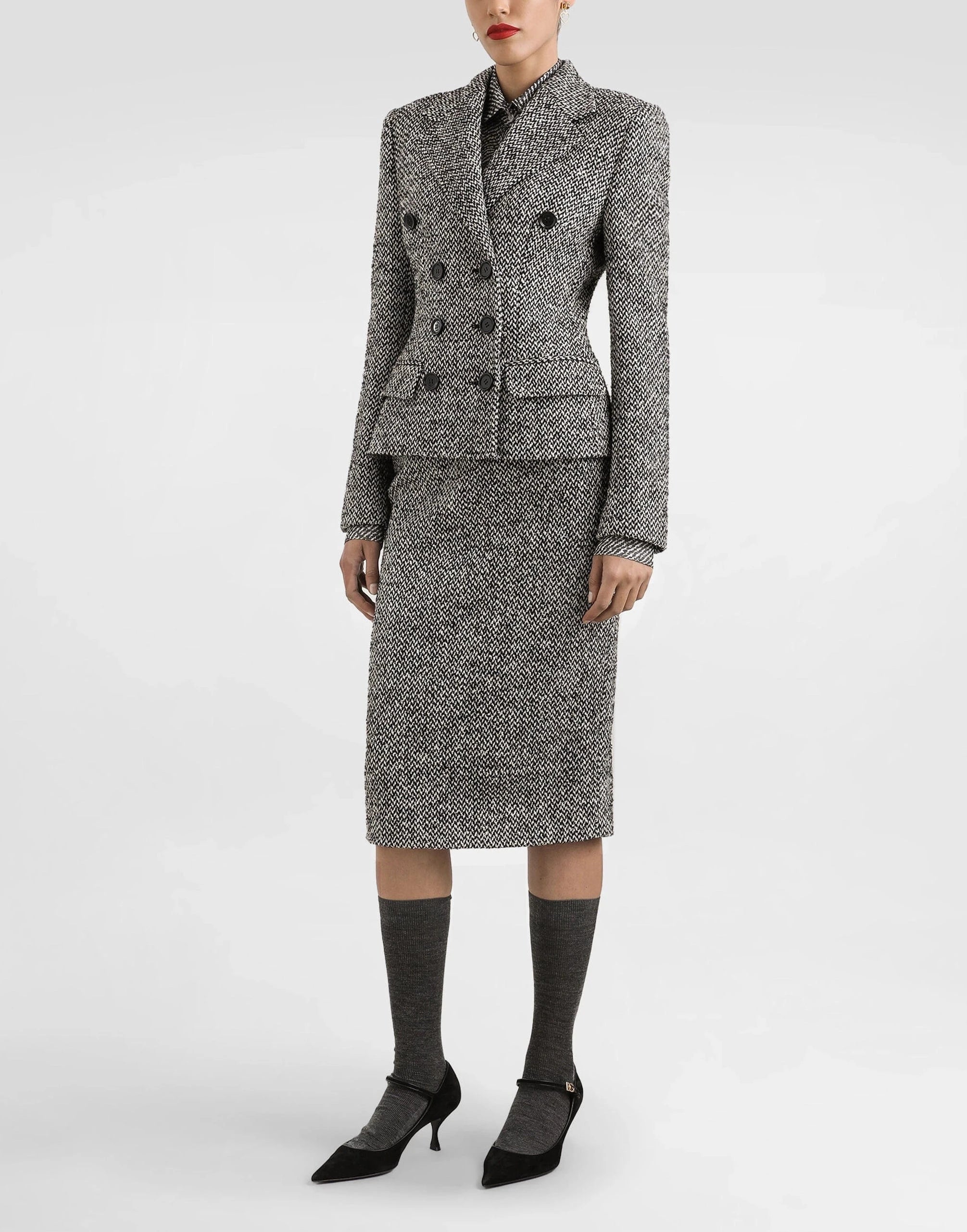 Dolce
Gabbana Double-Breasted Wool-Blend Jacket