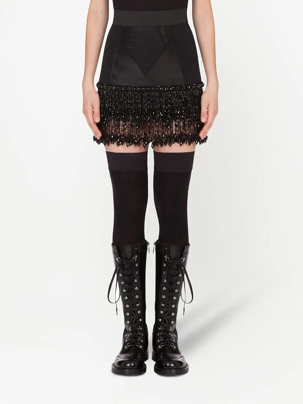 Dolce
Gabbana Embroidered Lace Miniskirt