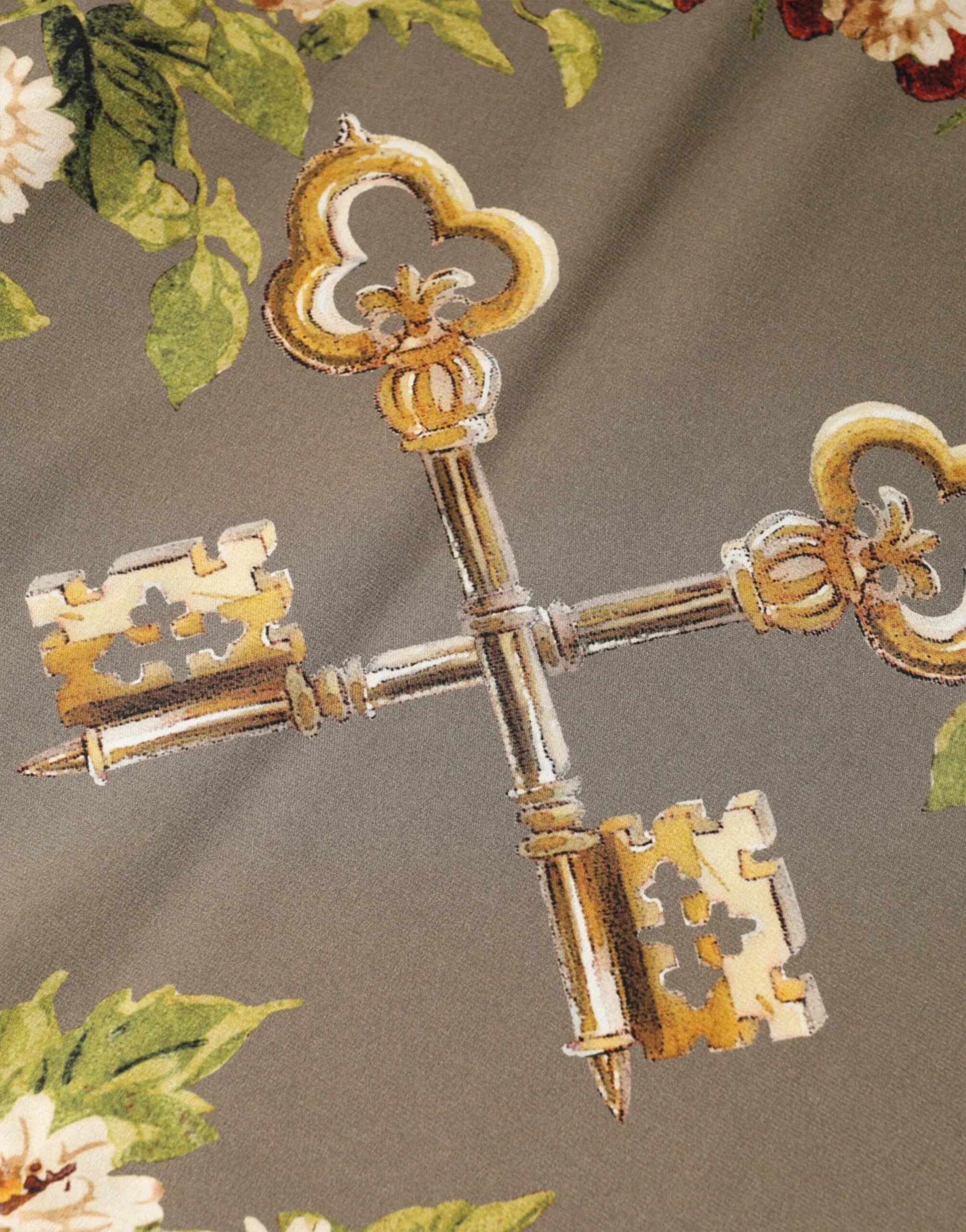 Dolce
Gabbana Enchanted Sicily Print Silk Sweater