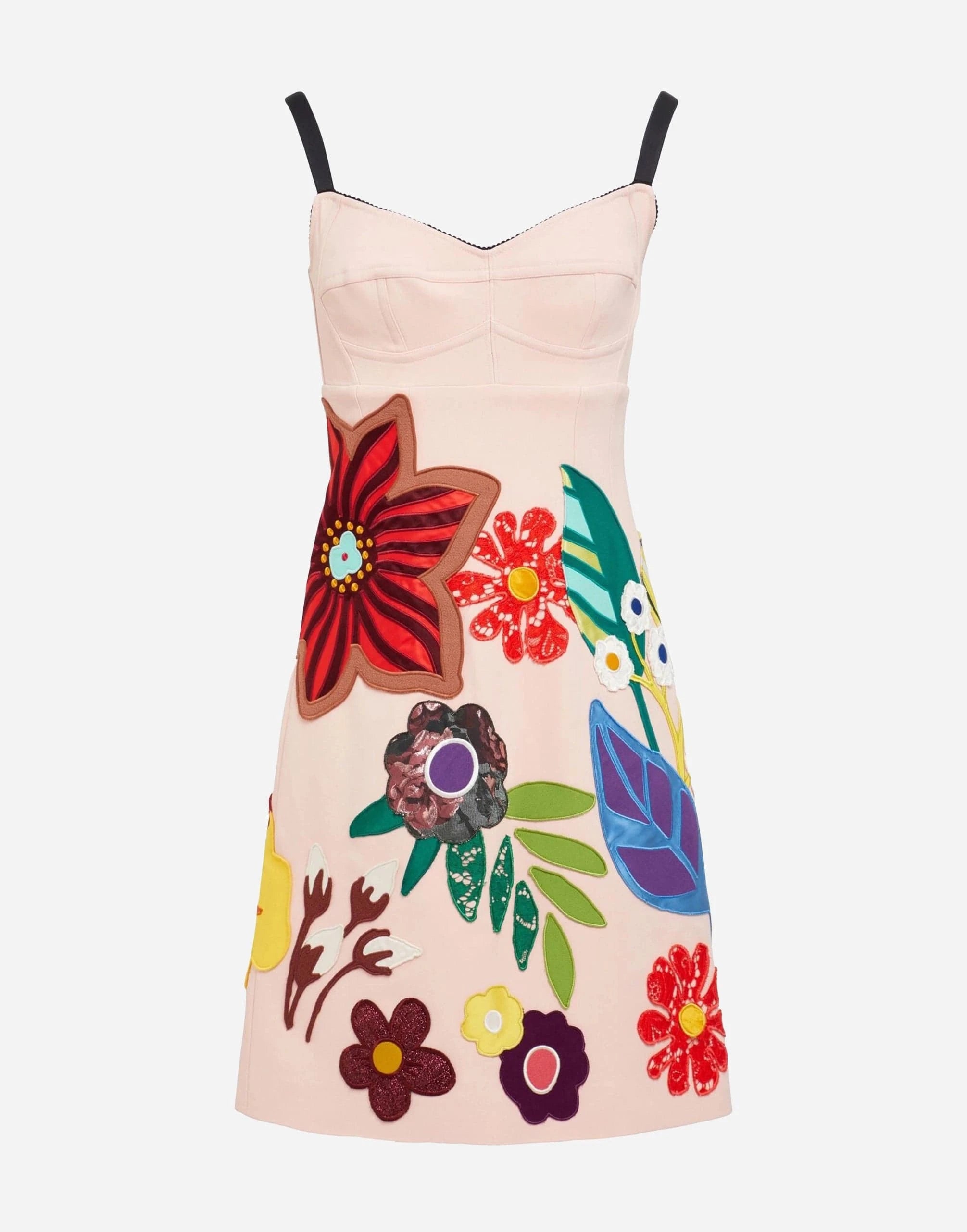 Dolce
Gabbana Floral Applique Bustier Dress
