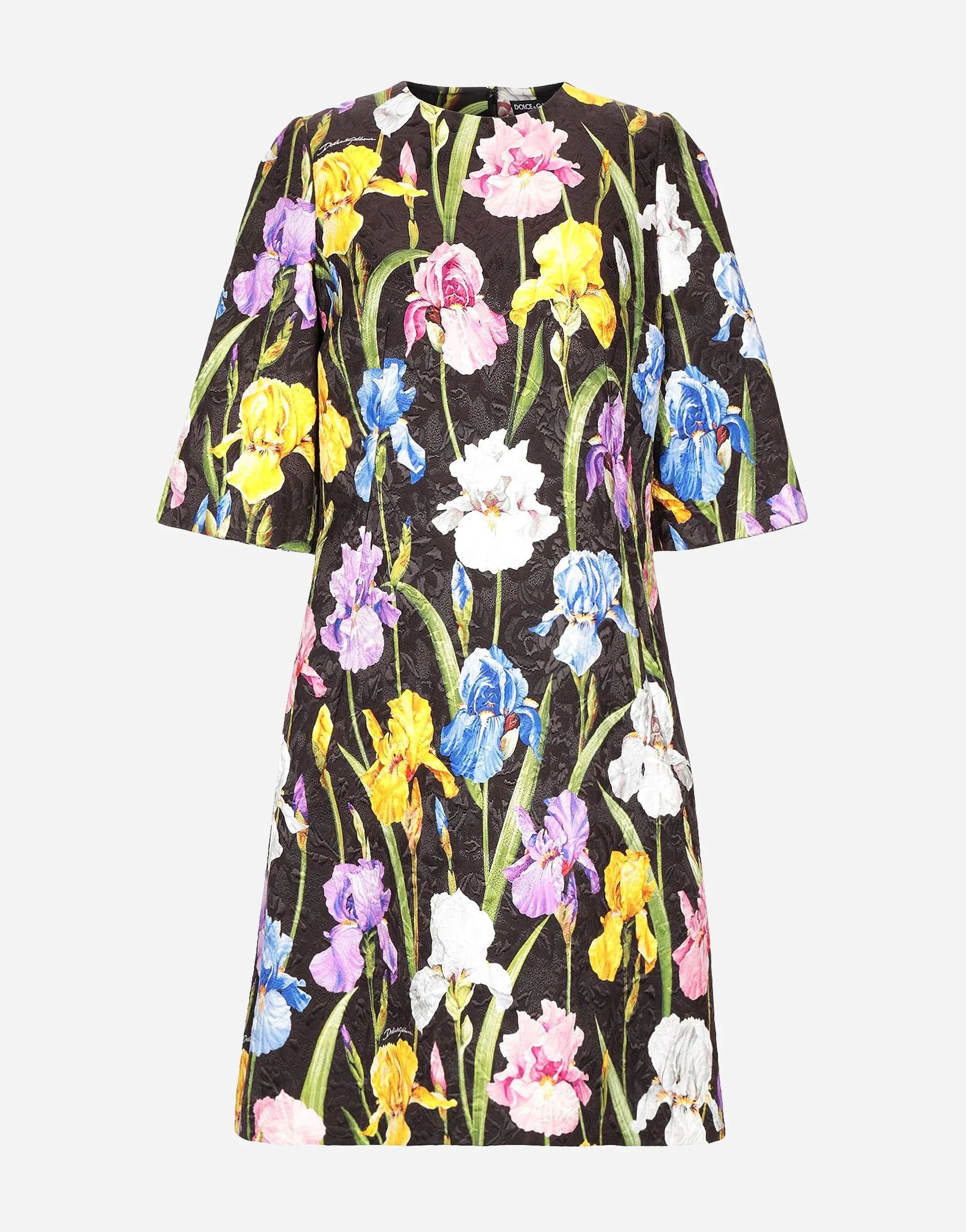 Dolce
Gabbana Floral Jacquard A-Line Mini Dress