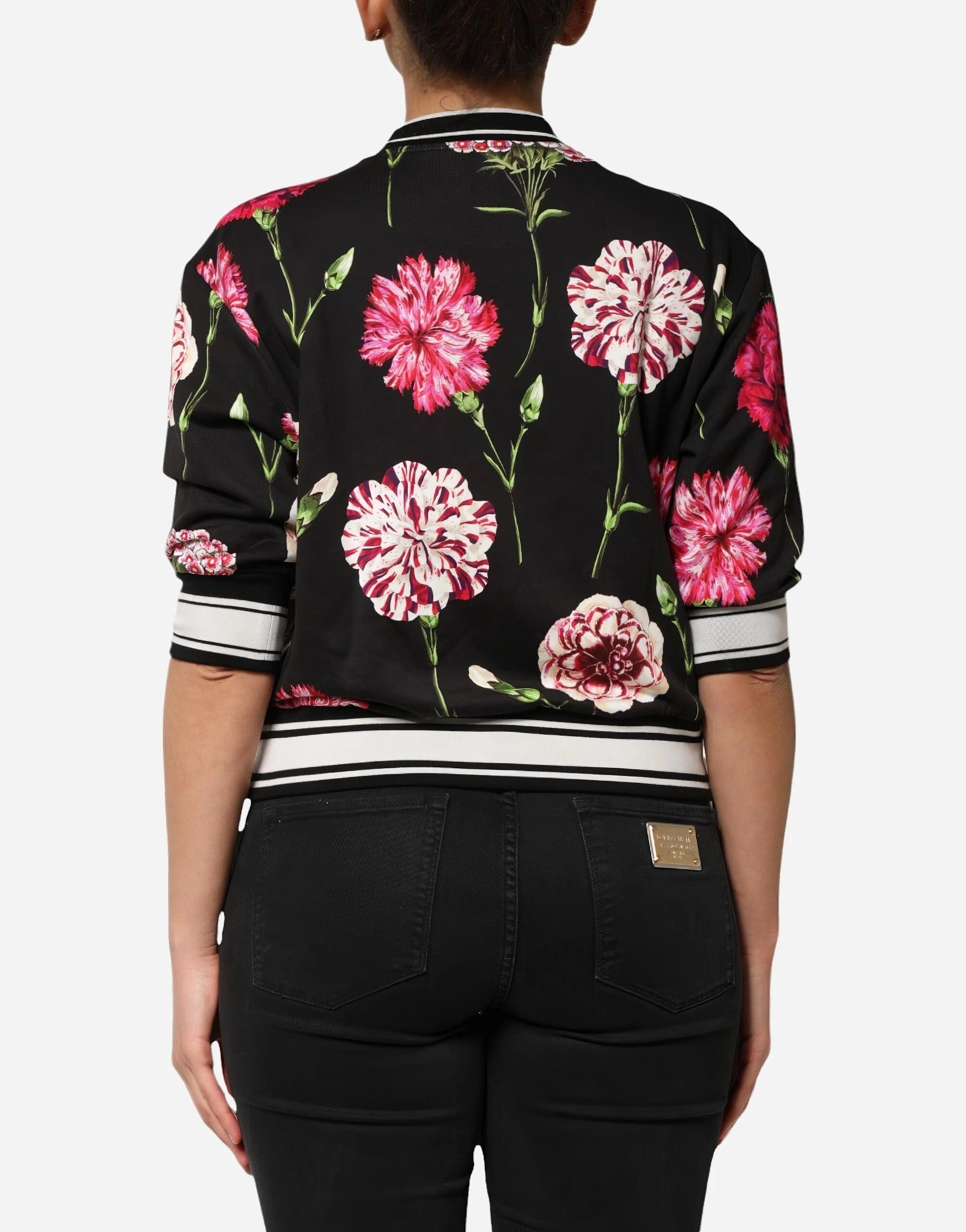 Dolce
Gabbana Floral-Print Cotton Sweater