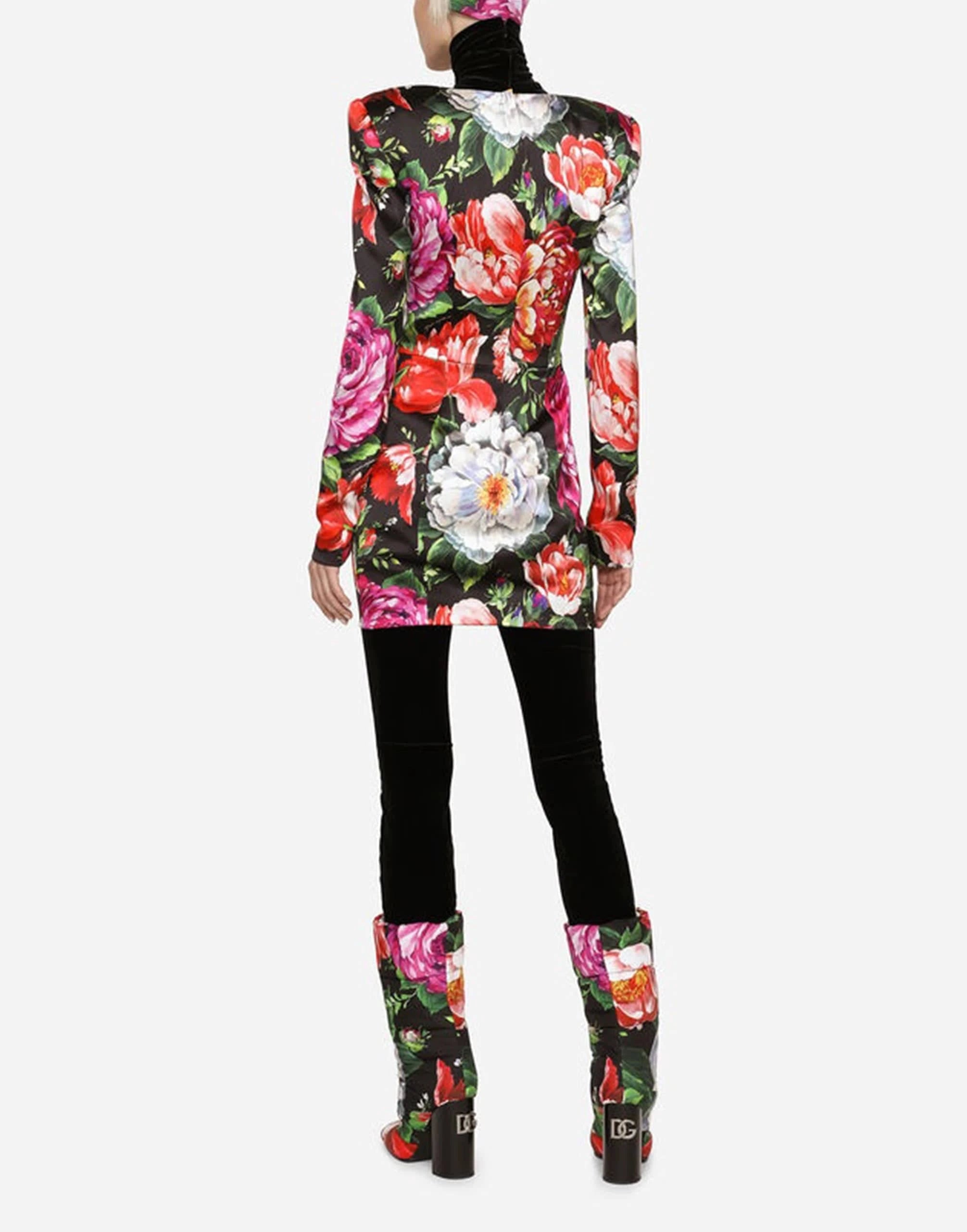 Dolce
Gabbana Floral Print Satin Minidress