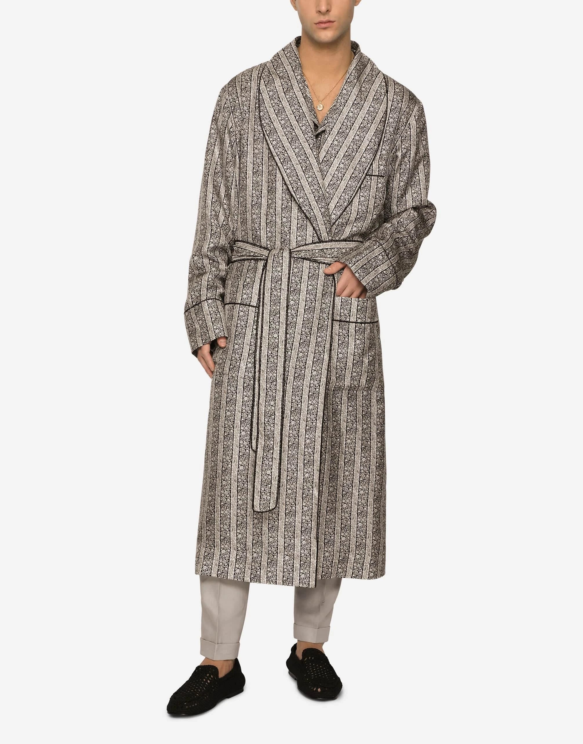 Dolce
Gabbana Floral-Print Silk Robe