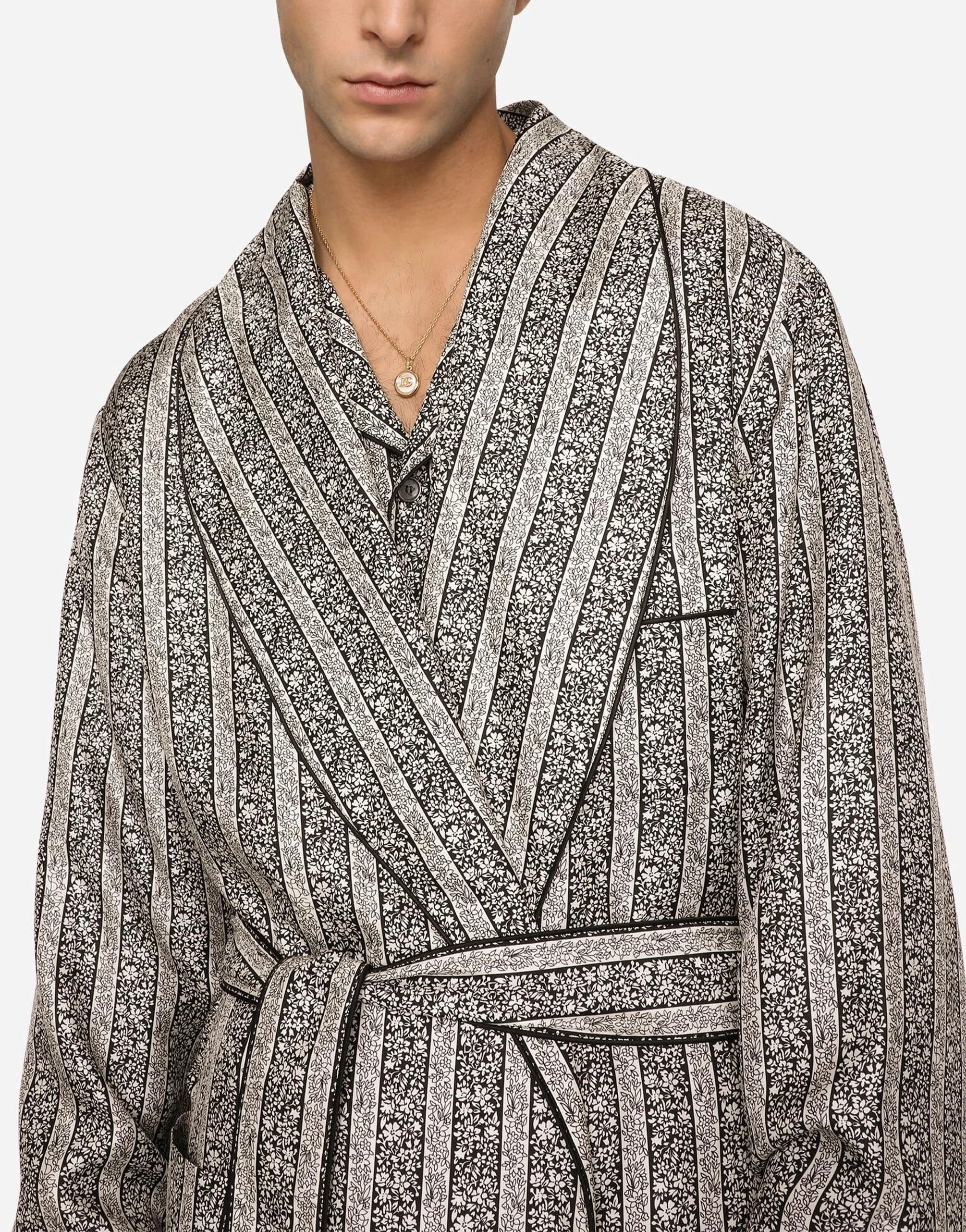 Dolce
Gabbana Floral-Print Silk Robe