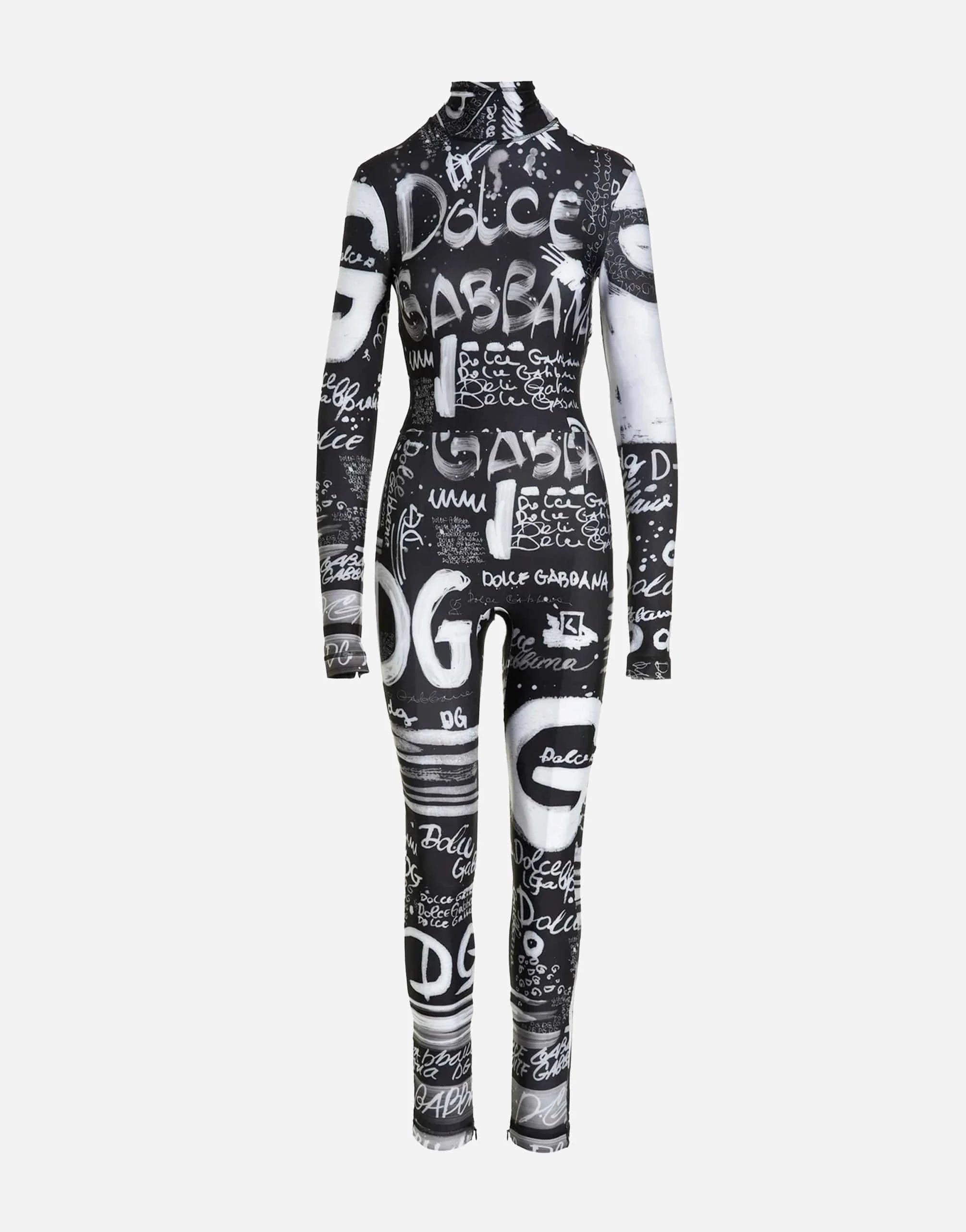Dolce
Gabbana Graffiti Logo Print Jumpsuit