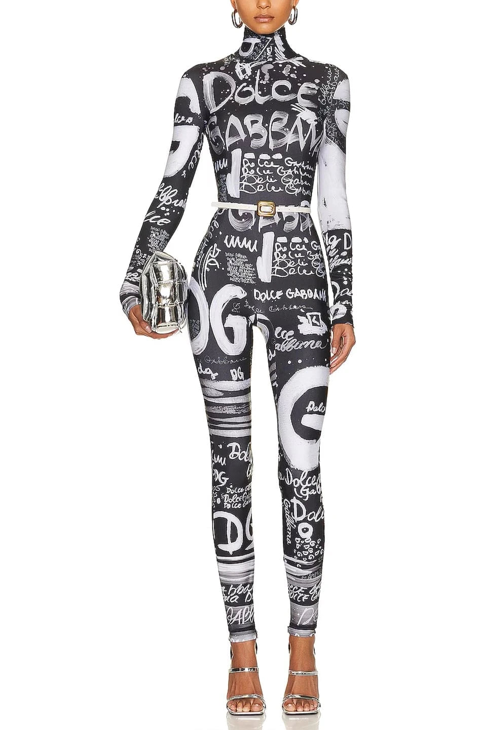 Dolce
Gabbana Graffiti Logo Print Jumpsuit