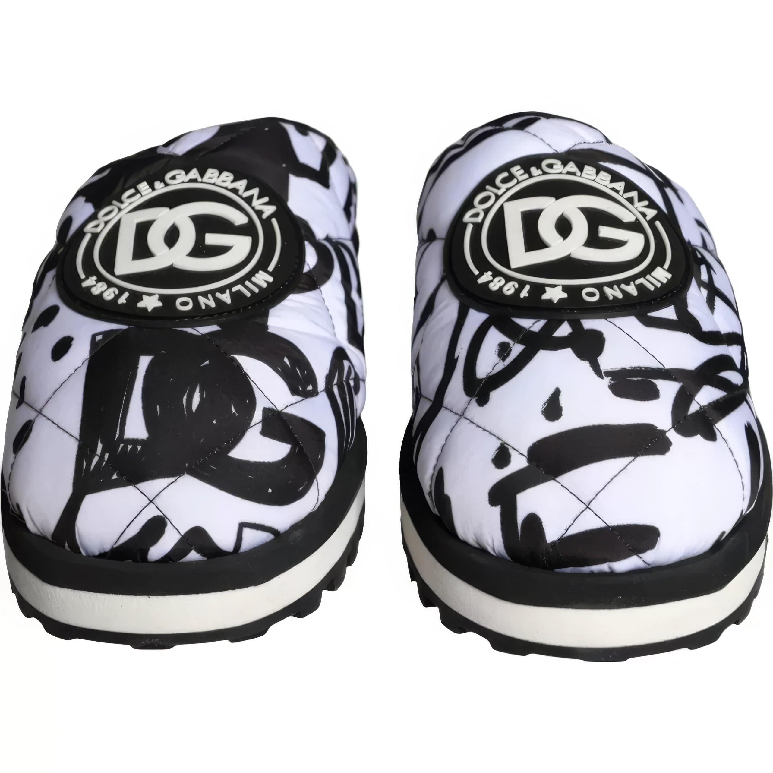 Dolce
Gabbana Graffiti Print Logo Slides