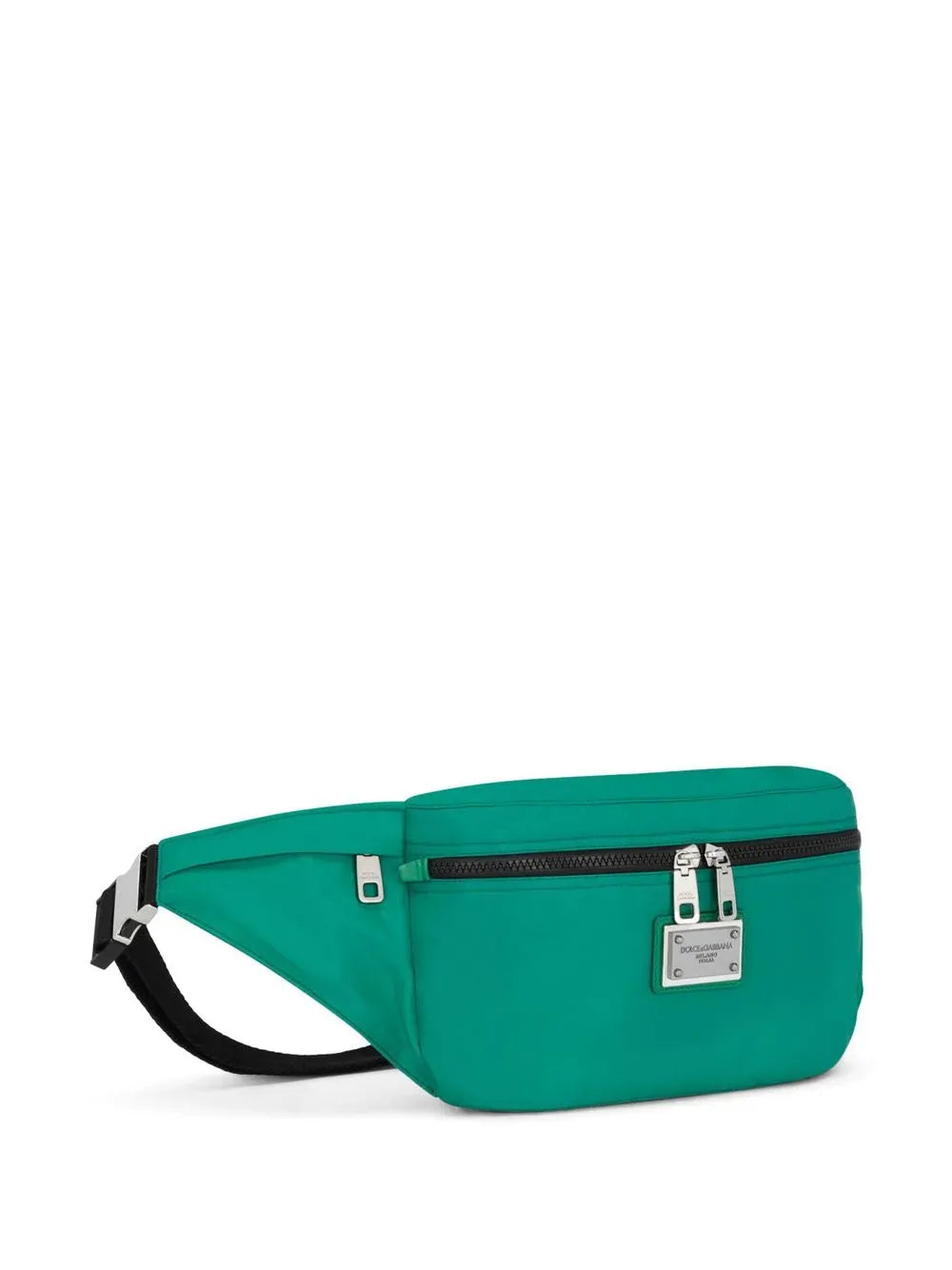Dolce
Gabbana Green Nylon Logo-Plaque Belt Bag