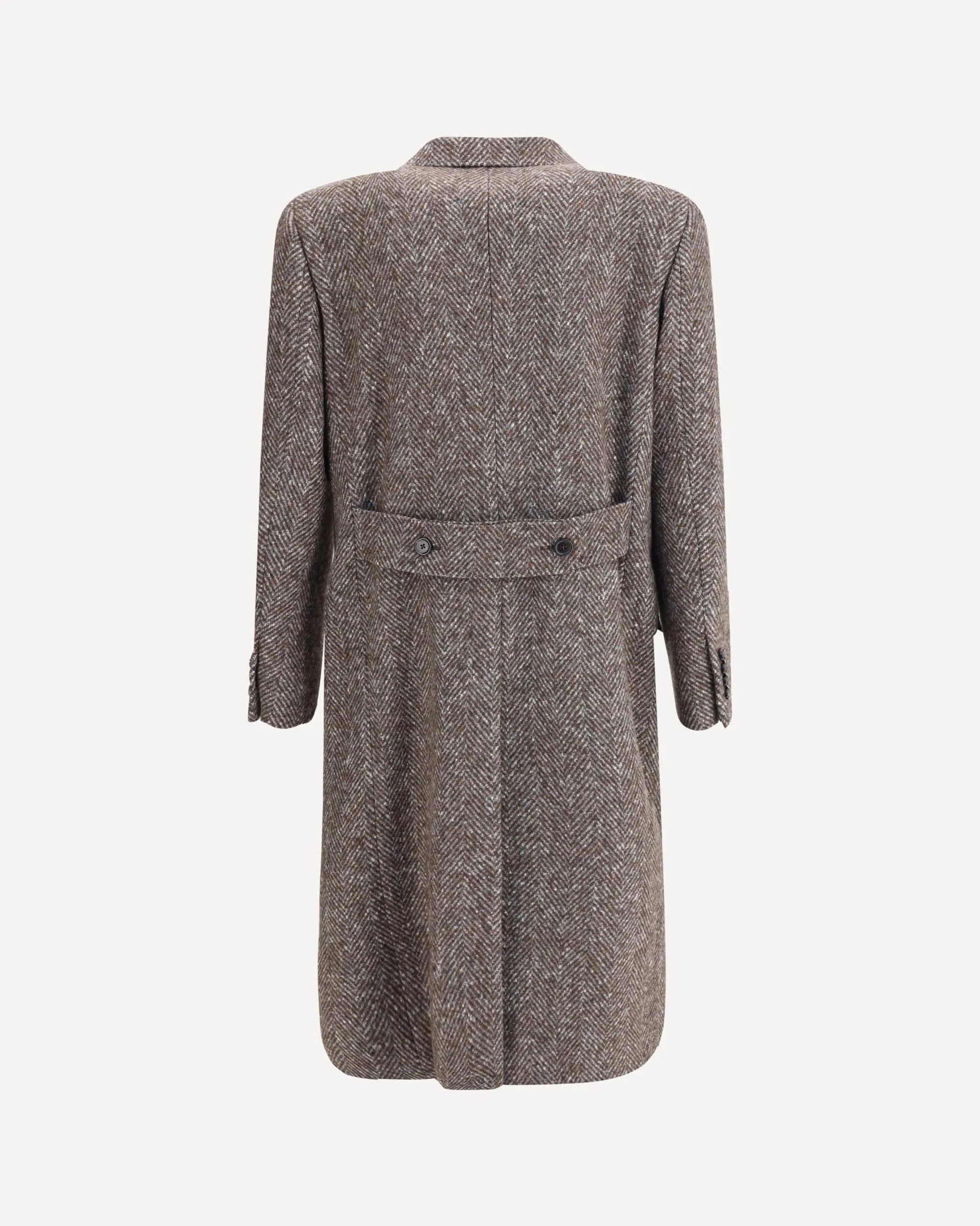 Dolce
Gabbana Grey Double-Breasted Wool Coat