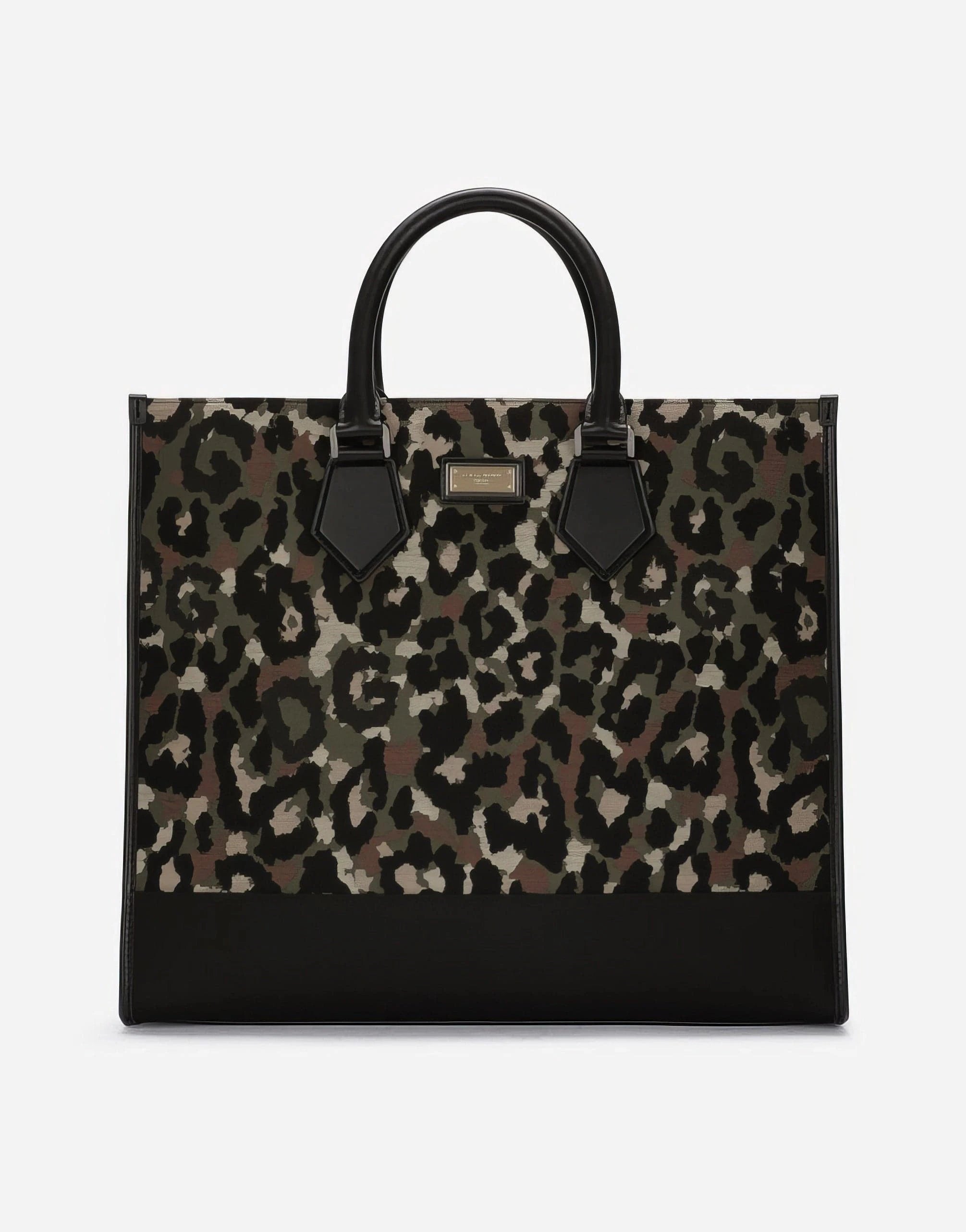 Dolce
Gabbana Large Camouflage Jacquard Tote Bag