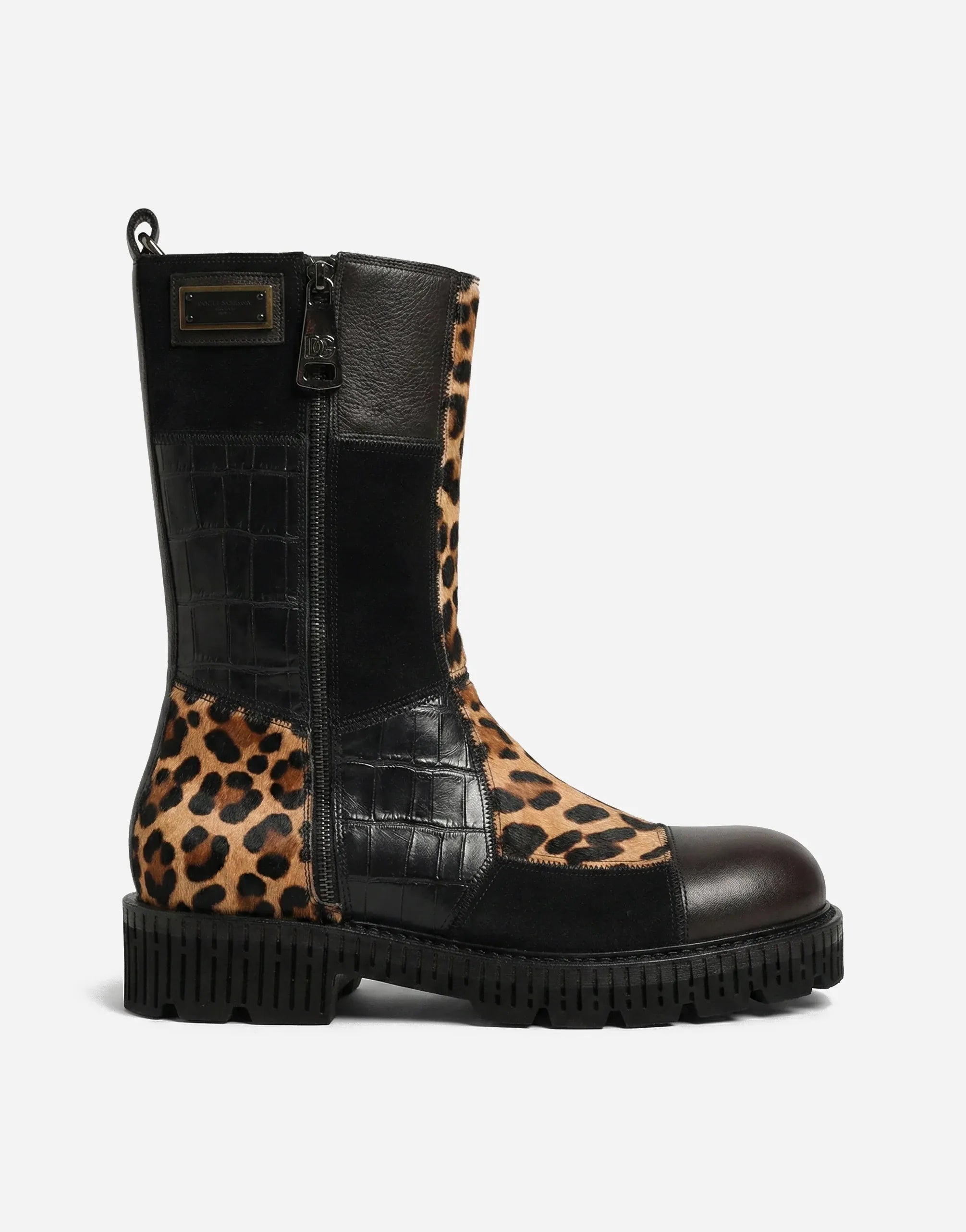 Dolce
Gabbana Leopard Patchwork Boots