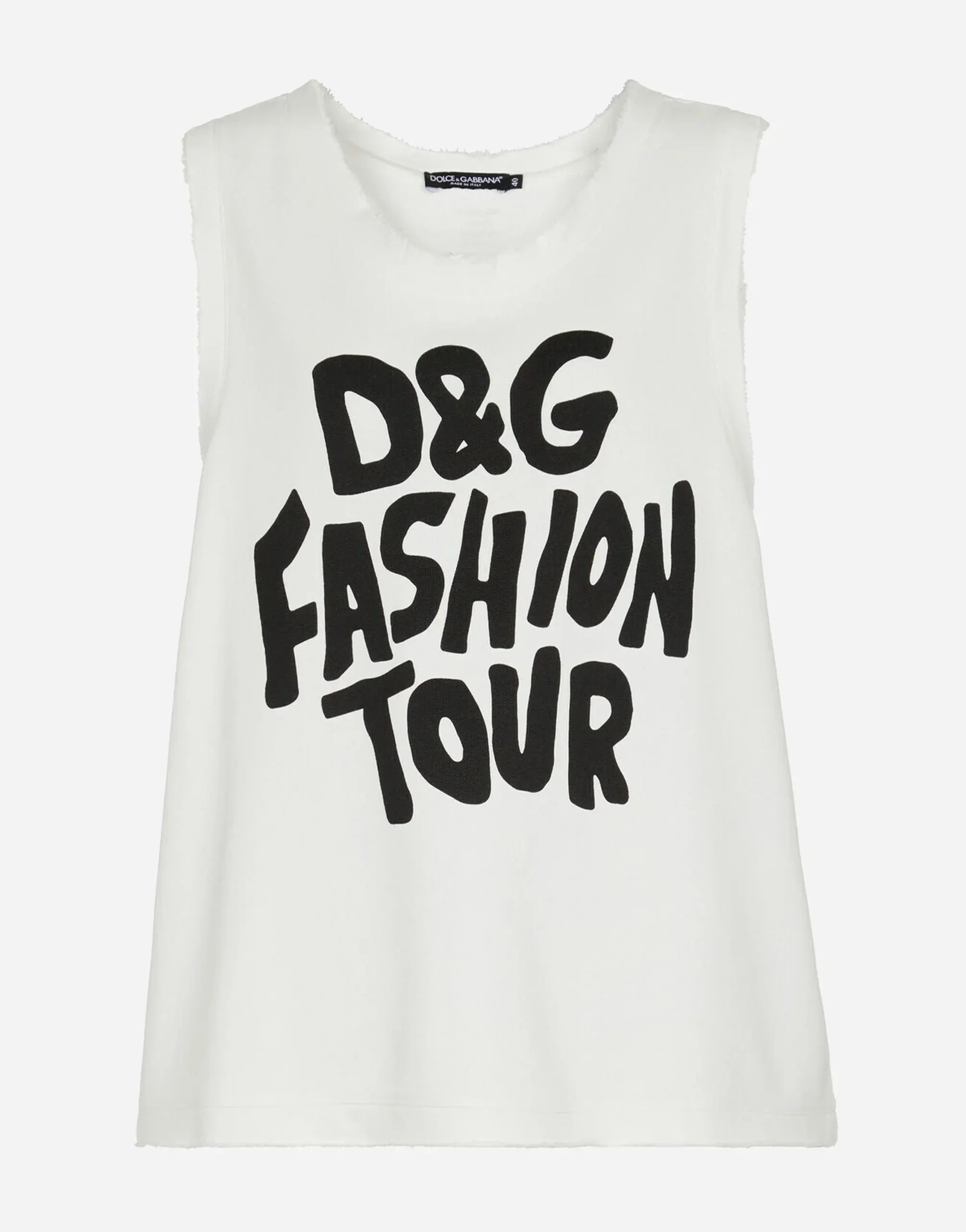 Dolce
Gabbana Logo-Printed Cotton Tank Top
