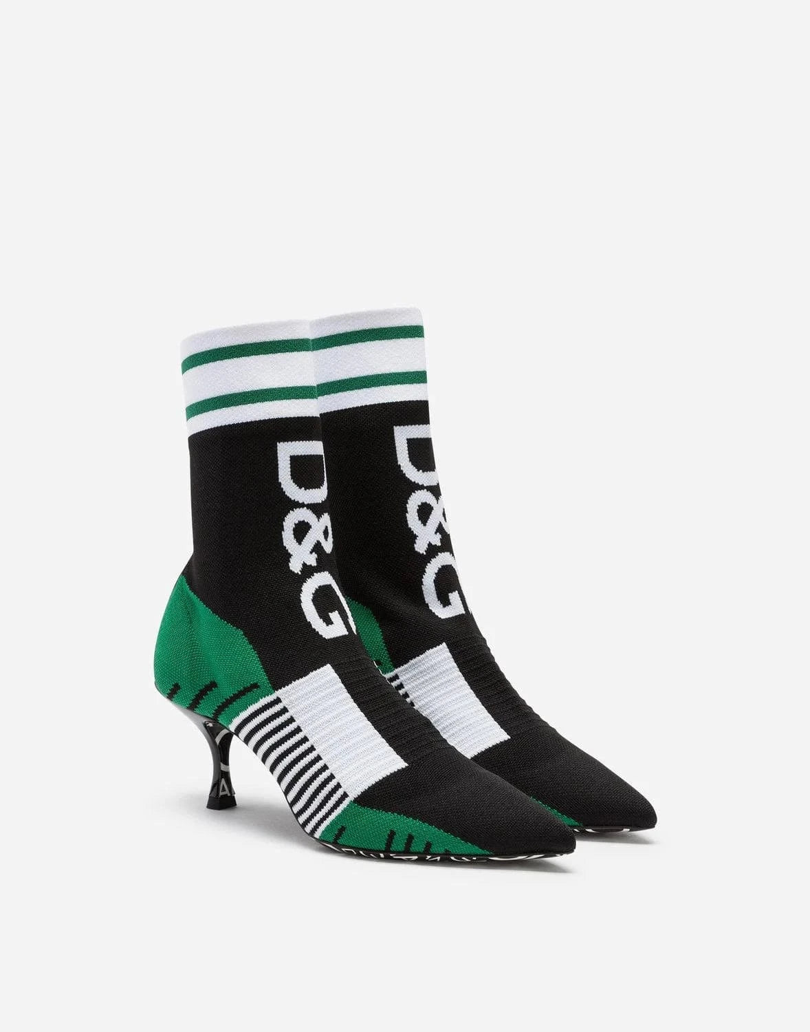 Dolce
Gabbana Logo Stretch Sock-Style Ankle Boots