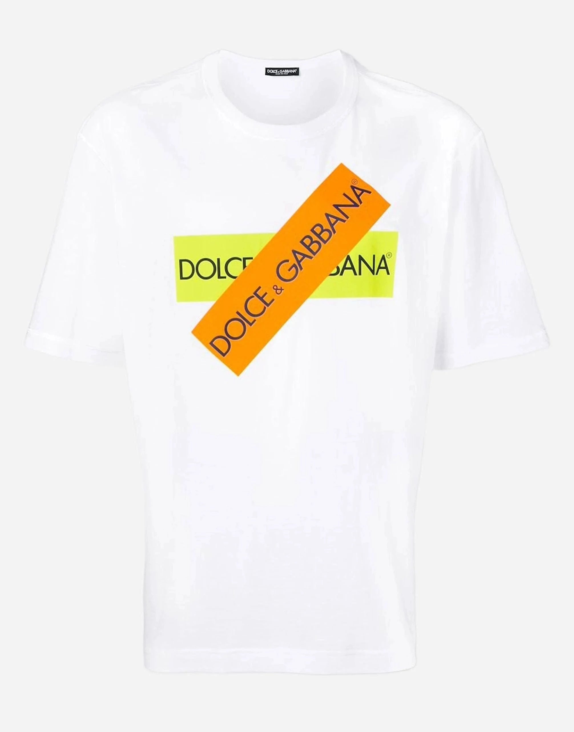 Dolce 
Gabbana Logo Tape Cotton T-Shirt