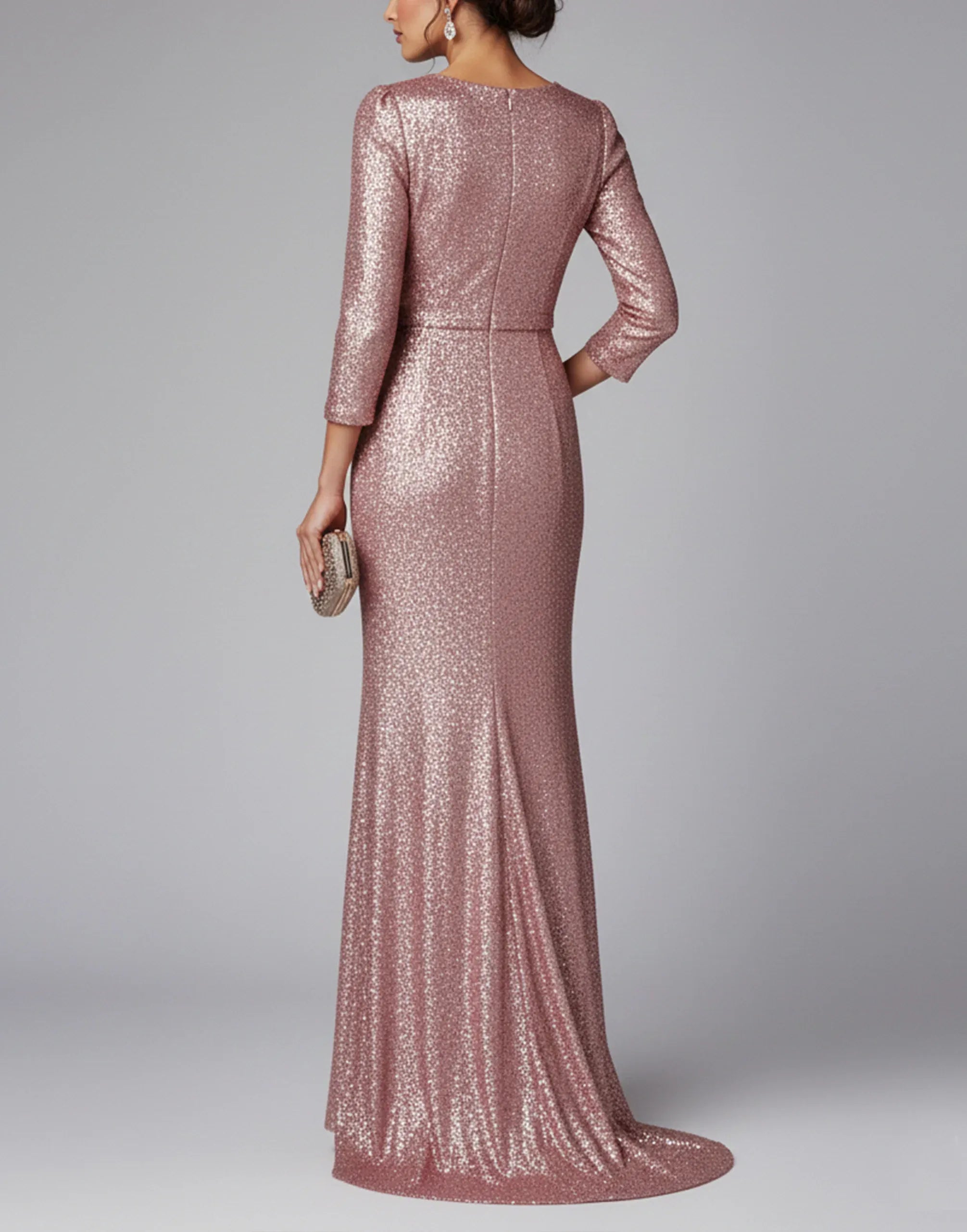 Dolce
Gabbana Luminous Rose Sequin Maxi Dress