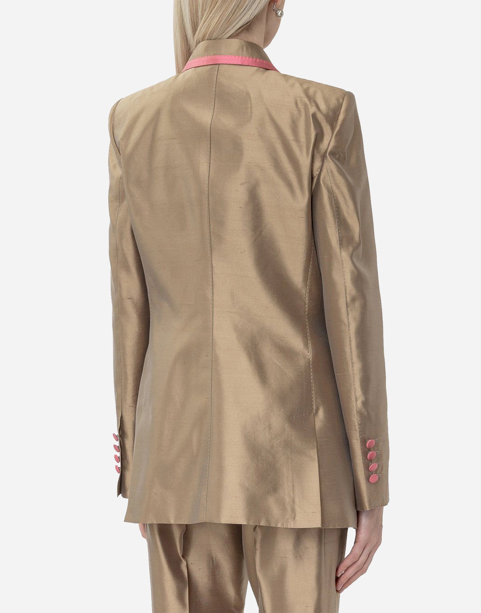 Dolce
Gabbana Metallic Double-Breasted Blazer Jacket