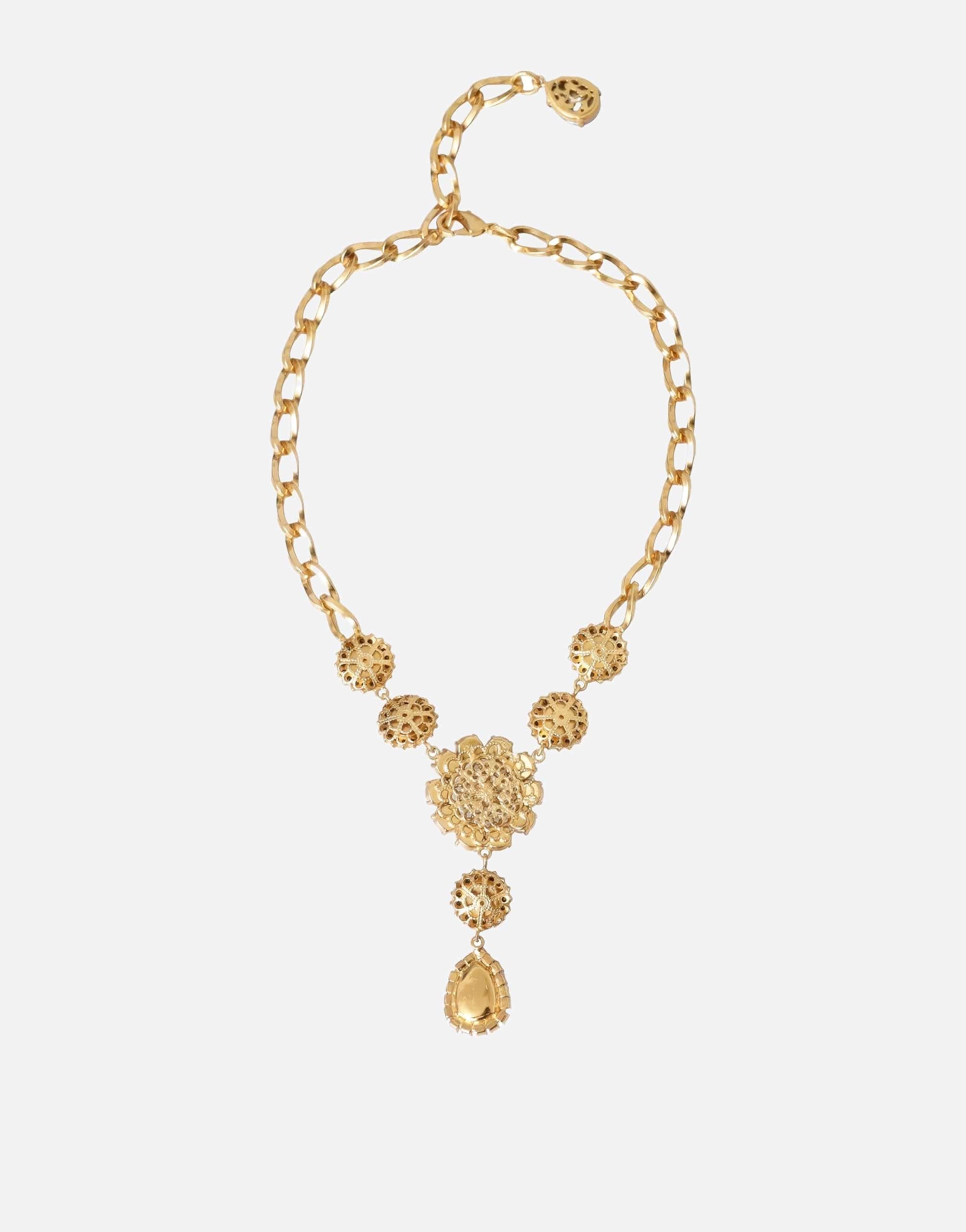 Dolce
Gabbana Pearl And Crystal Embellished Necklace