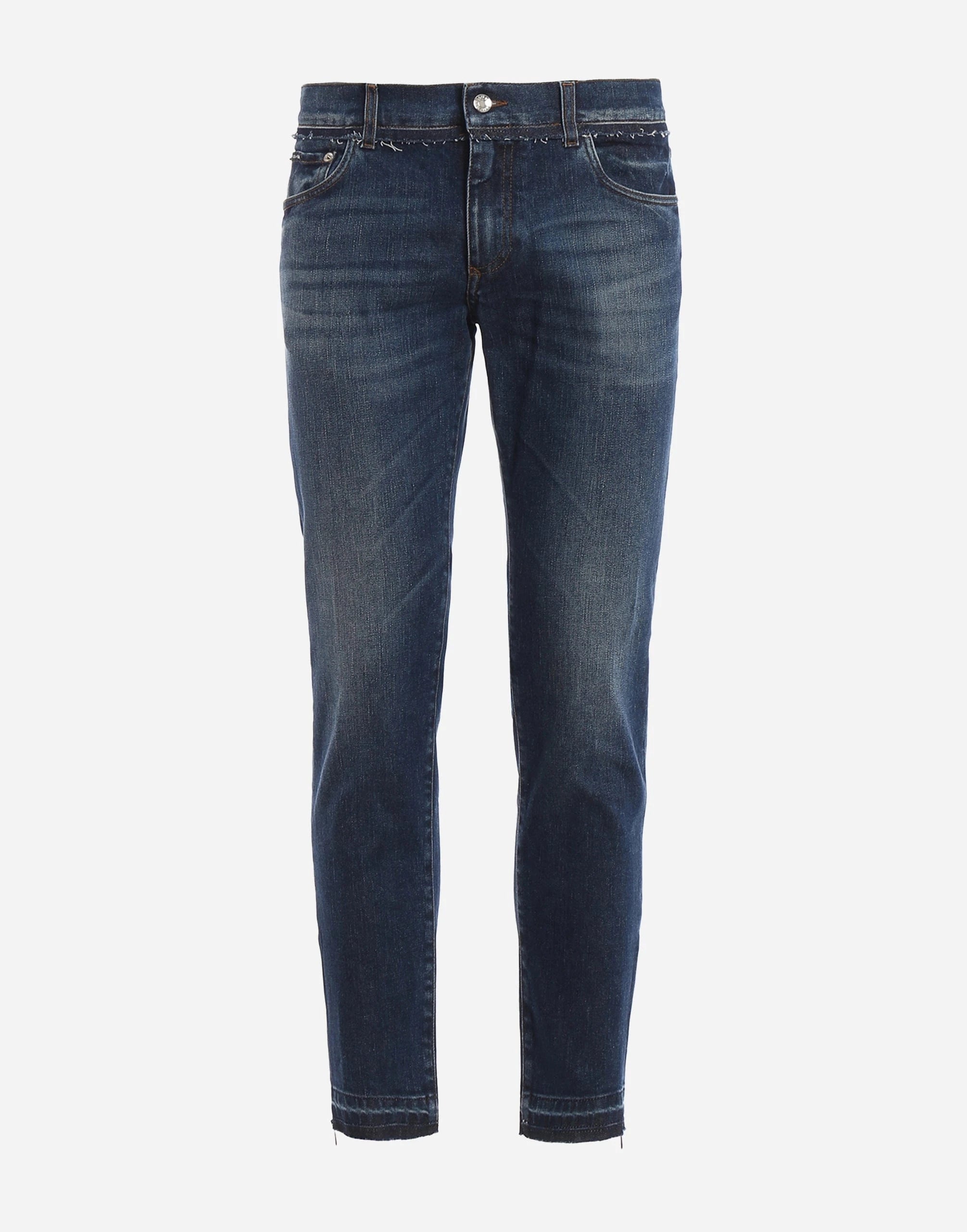 Dolce 
Gabbana Pig Patch Skinny Fit Cotton Jeans